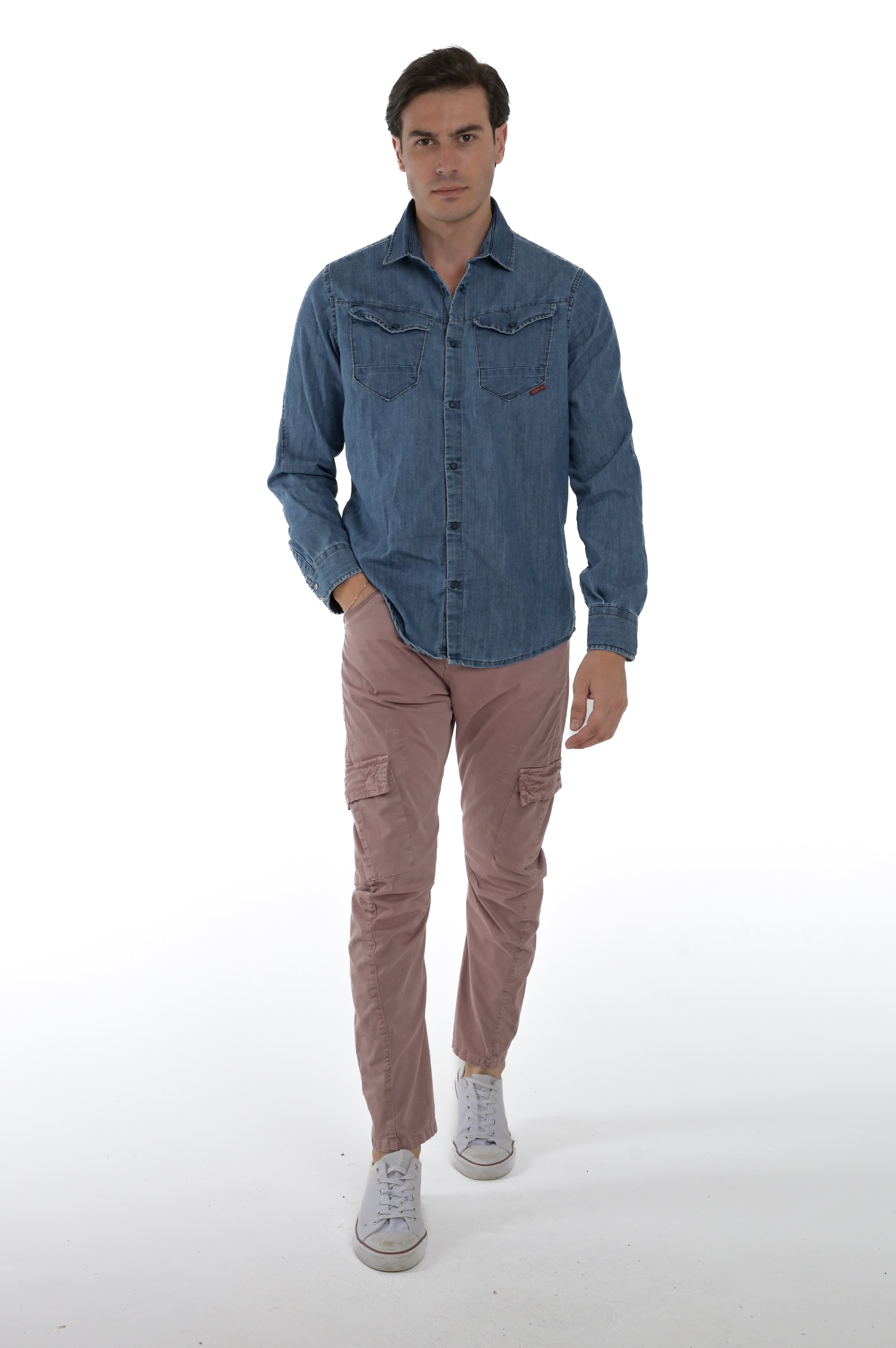 Pantaloni in cotone tapered New Evolution rosa SS25