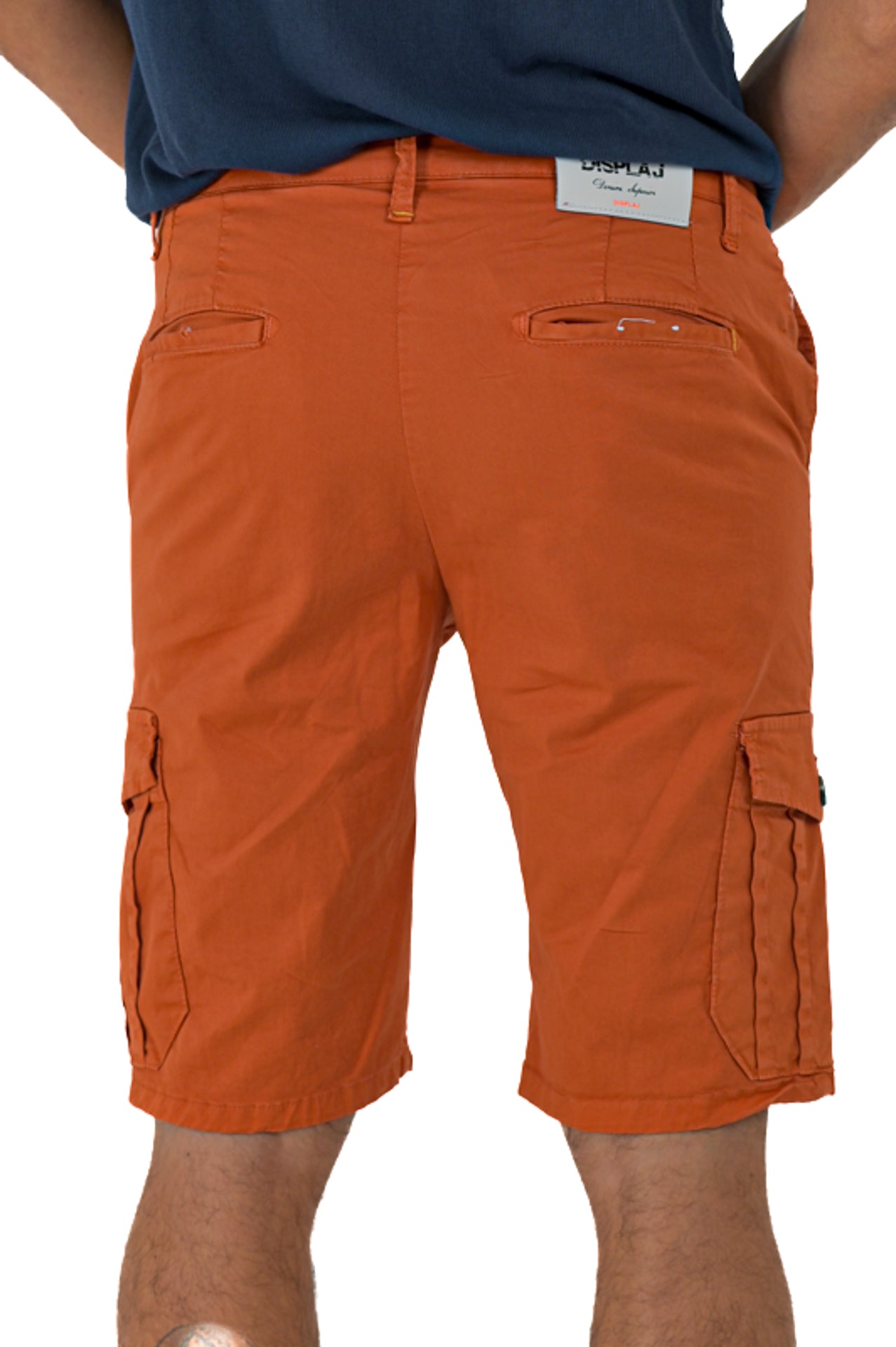 Sonic Slim Cotton Bermuda Shorts Orange Pocket