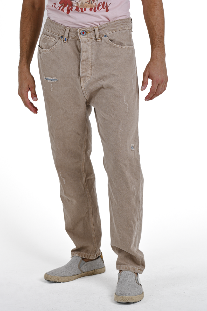 Loose Wide M1 beige trousers SS24