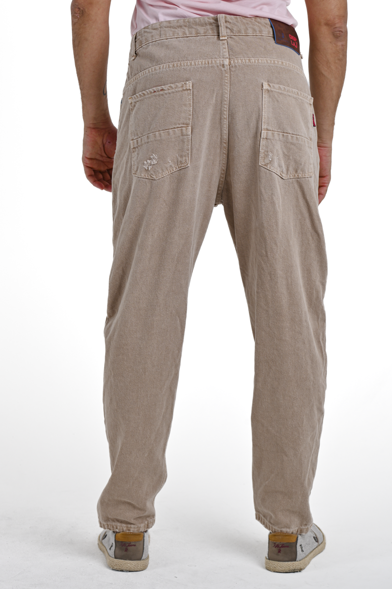 Loose Wide M1 beige trousers SS24