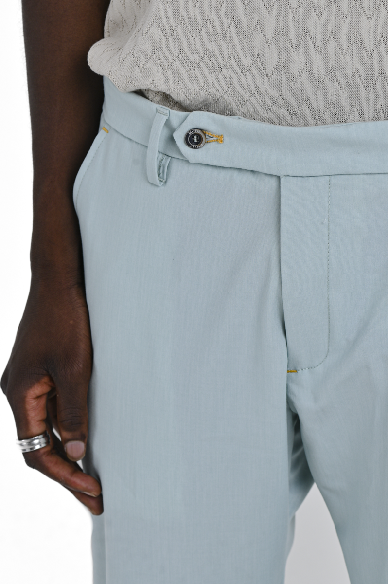 Pantaloni classici slim Racket Santos Verde Acqua SS24