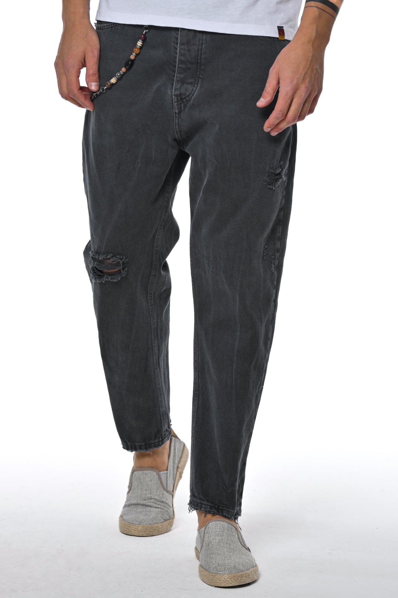 Pantaloni in cotone loose Pop Bull Nero SS23