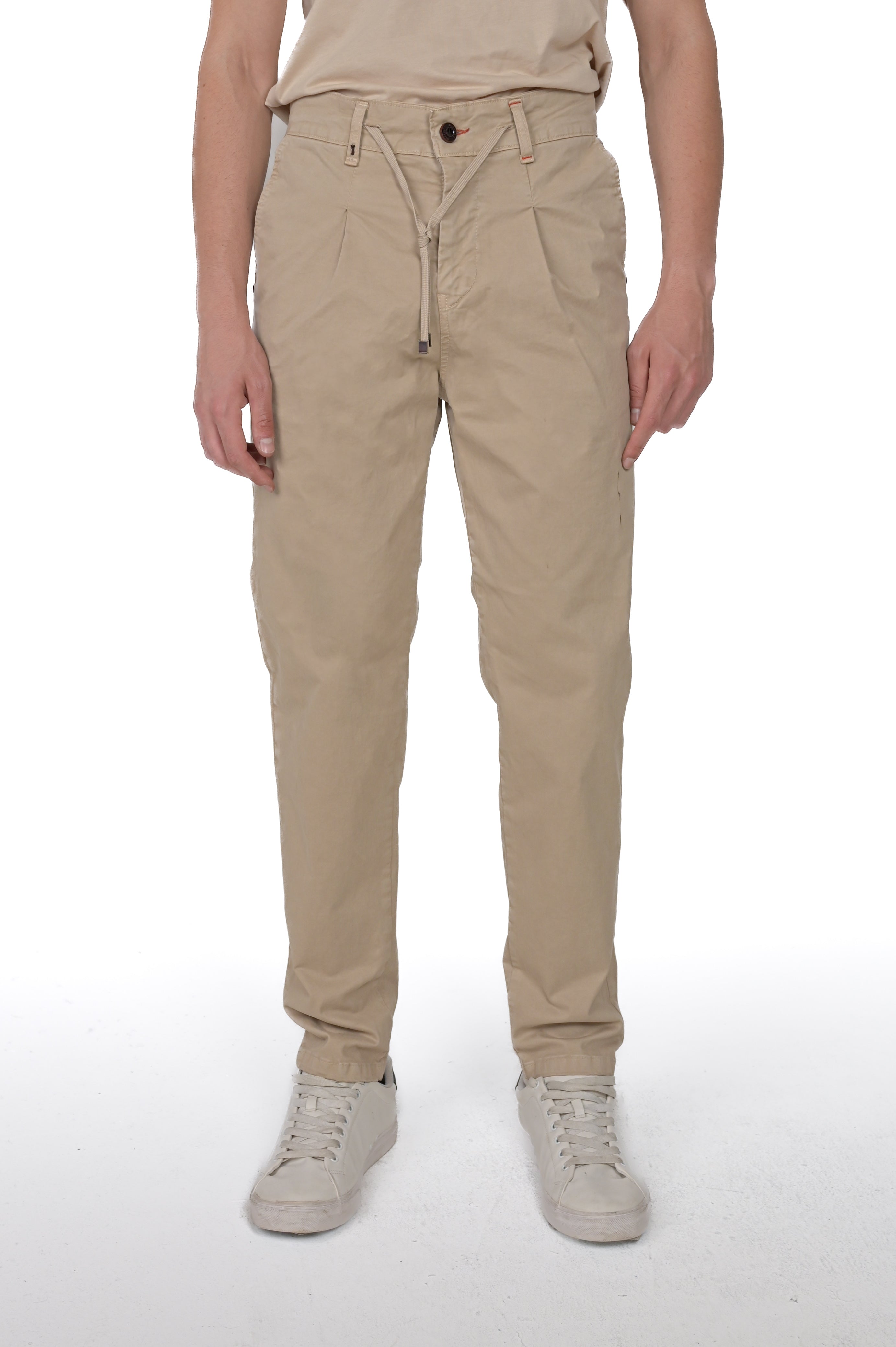 Different Raso beige regular cotton trousers FW24/25