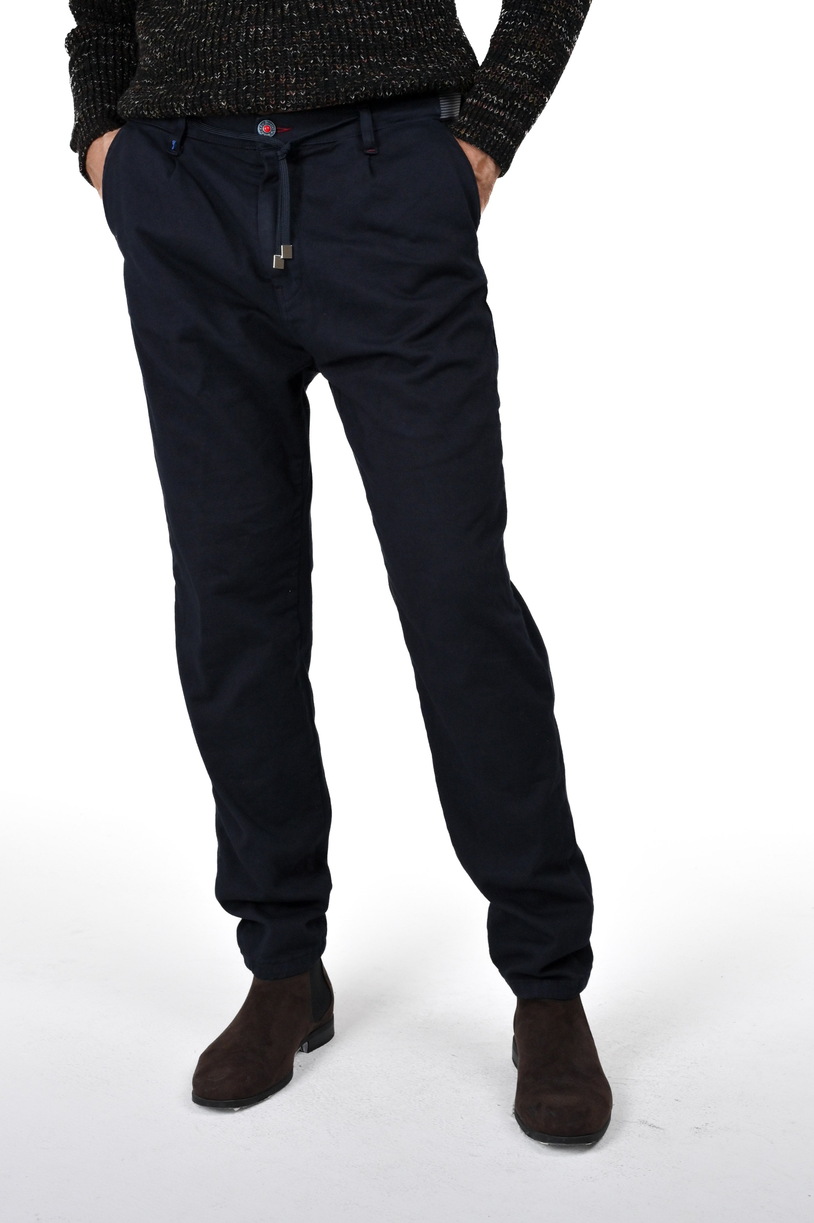 Lion Bull blue regular cotton trousers FW24/25