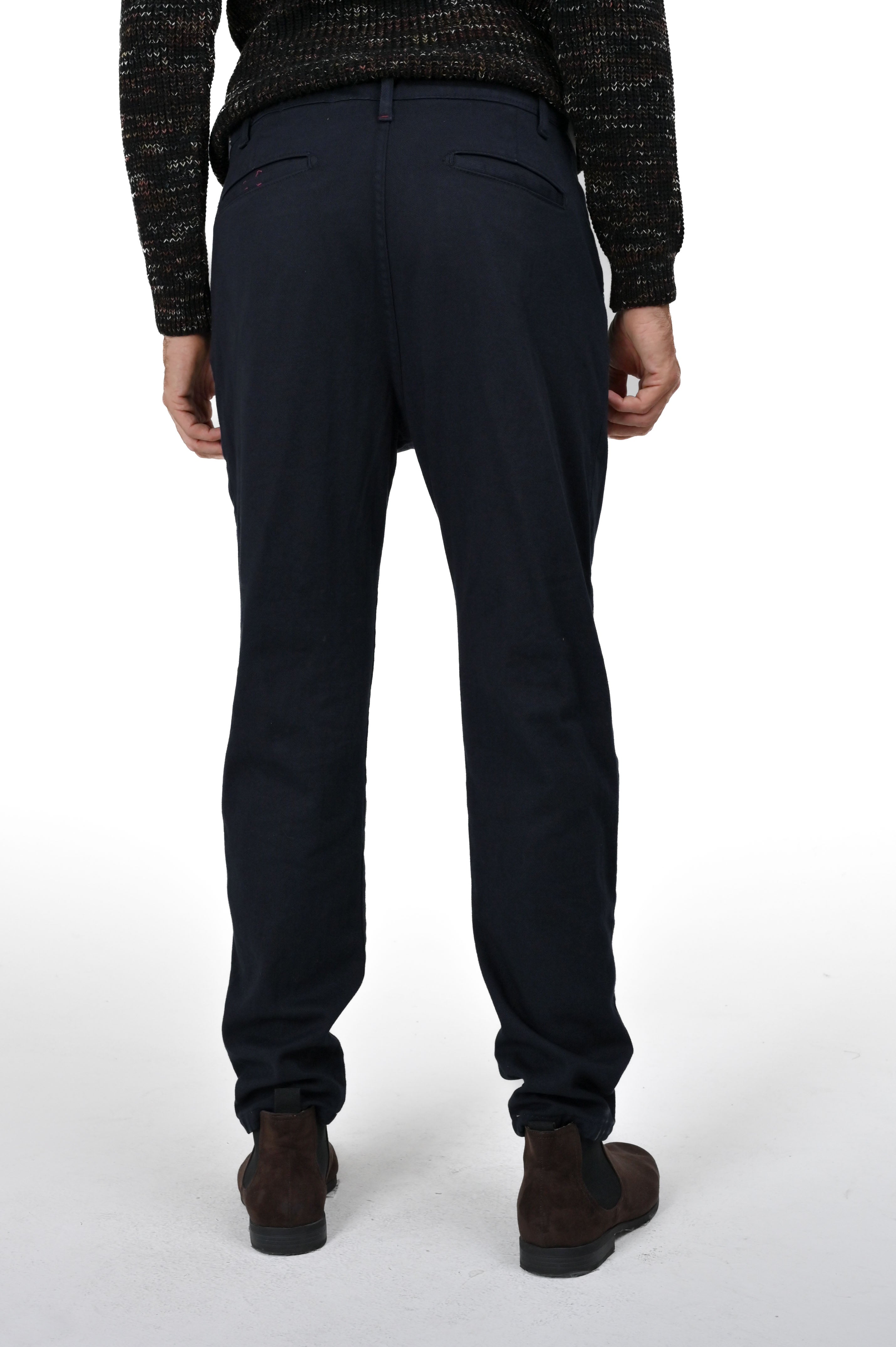 Lion Bull blue regular cotton trousers FW24/25