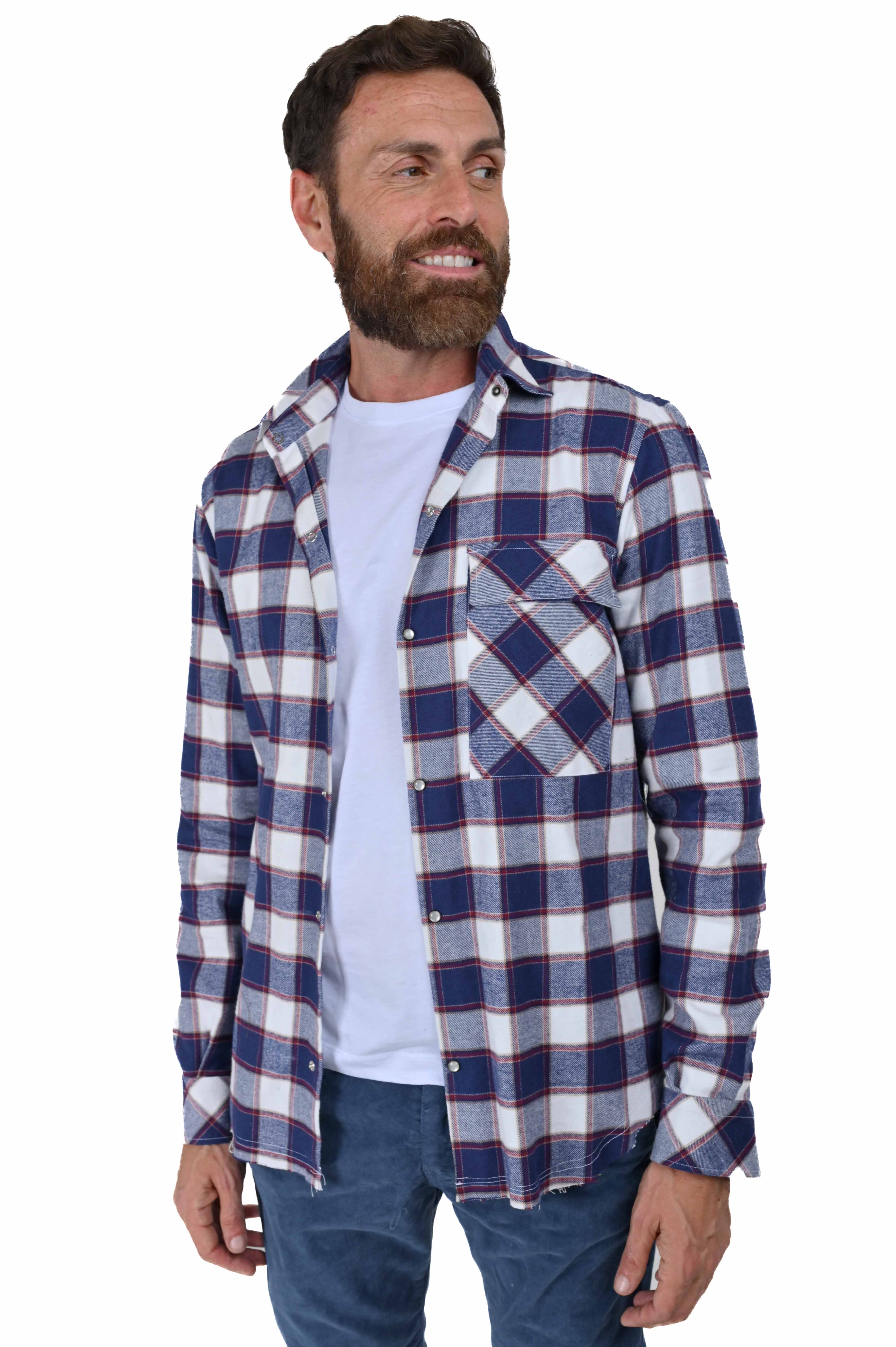 Men's Alaska Blue Flannel Shirt