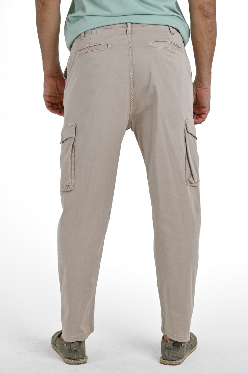 Pantaloni regular Screen Raso Beige SS24