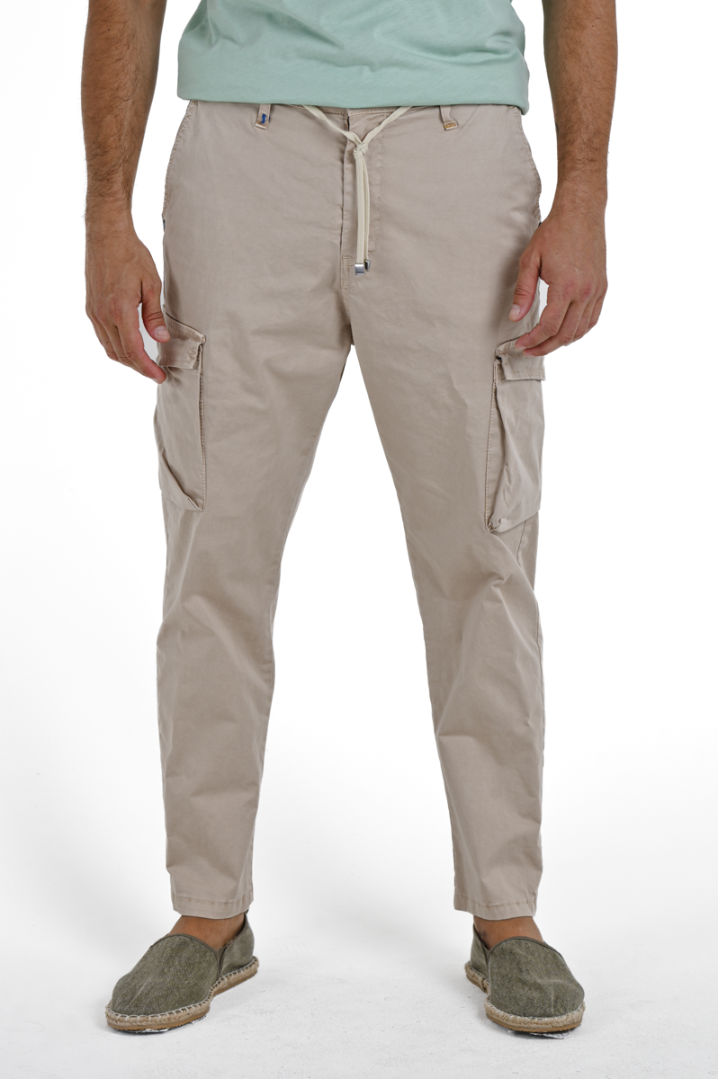 Pantaloni regular Screen Raso Beige SS24