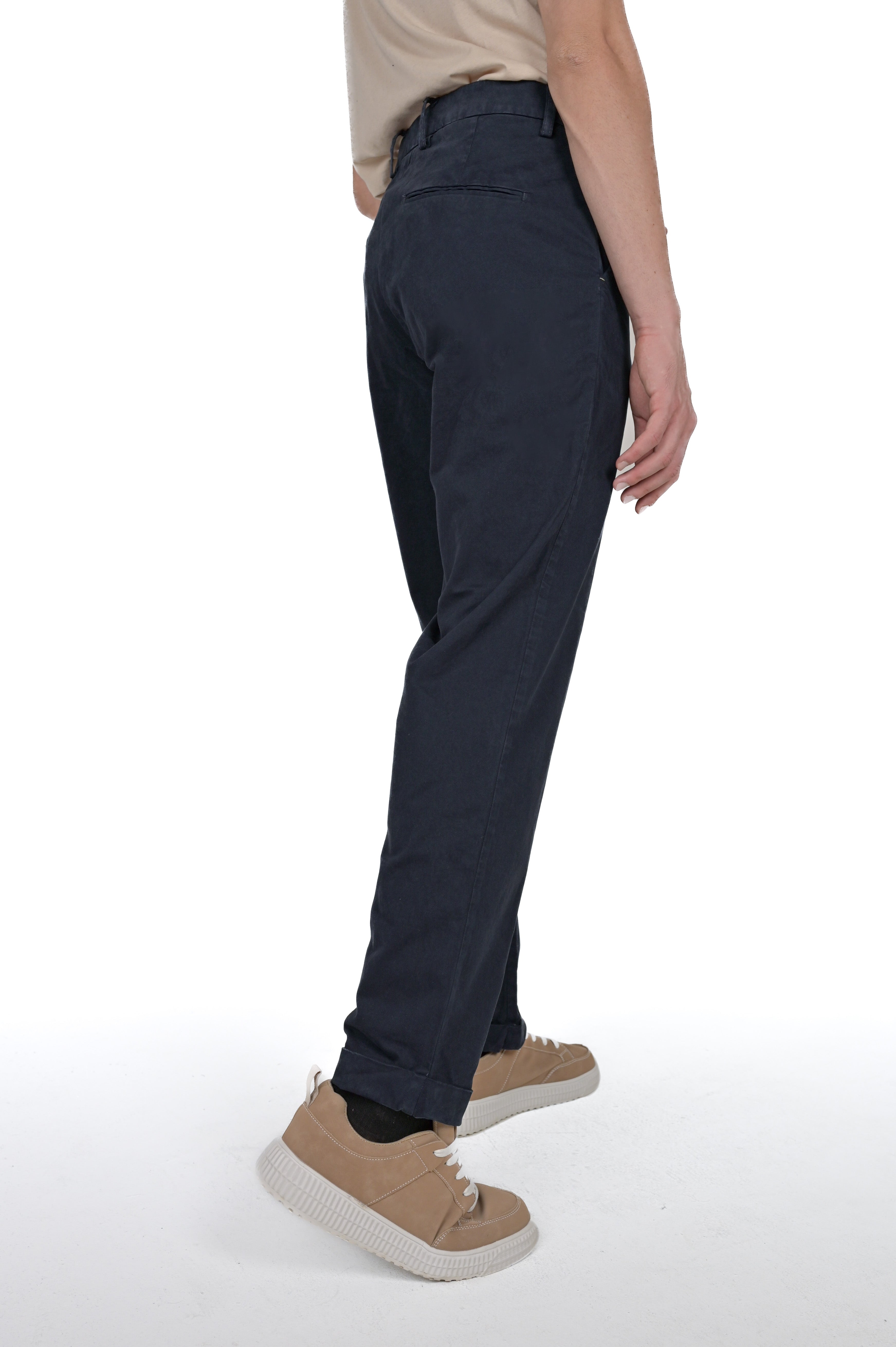 Pantaloni classici slim Racket Raso blu FW24/25