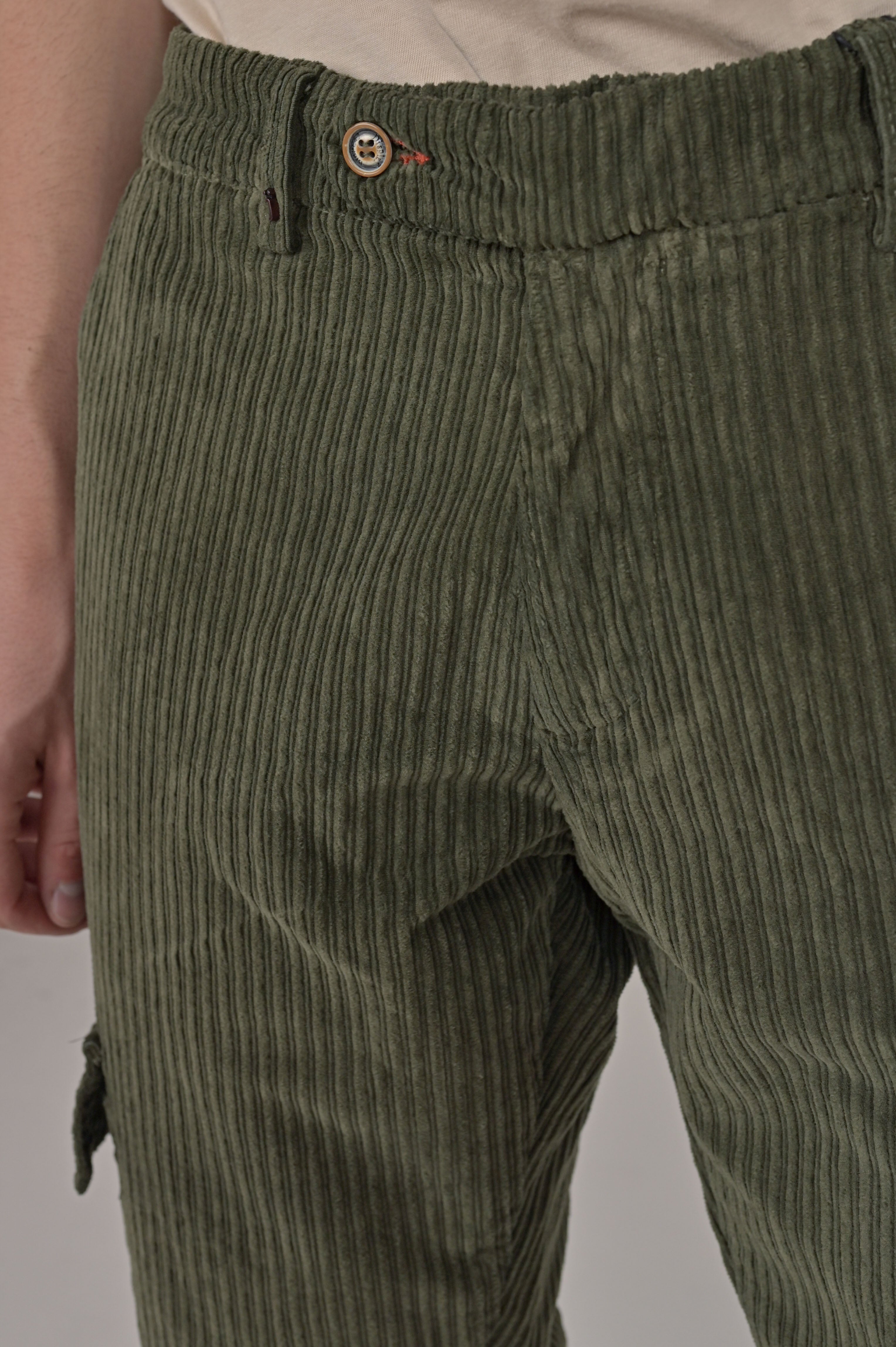 Pantaloni classici regular Ace Costa Velluto verde FW24/25