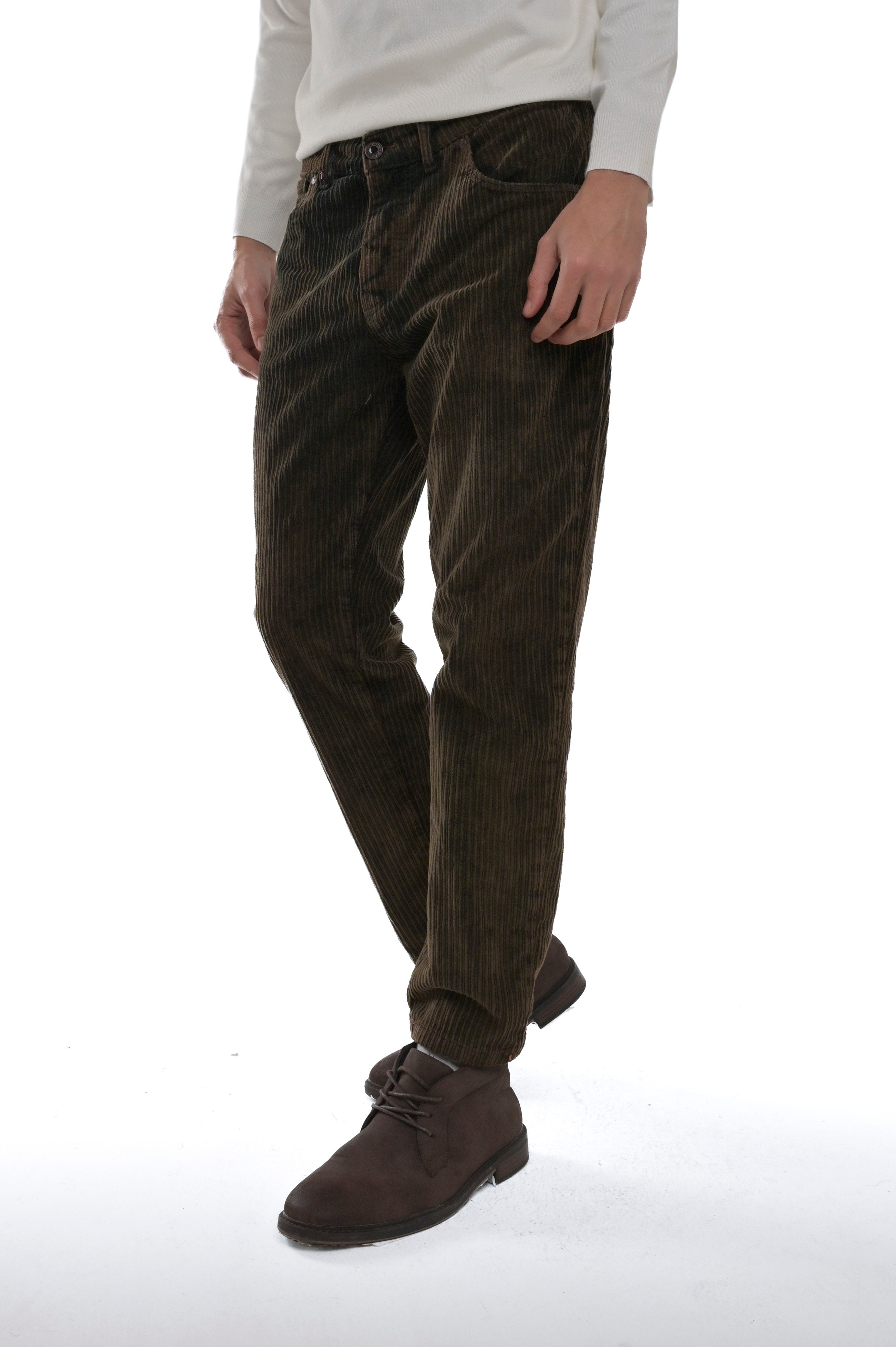 Pantaloni in velluto regular New Wolf Costa bruciato FW24/25