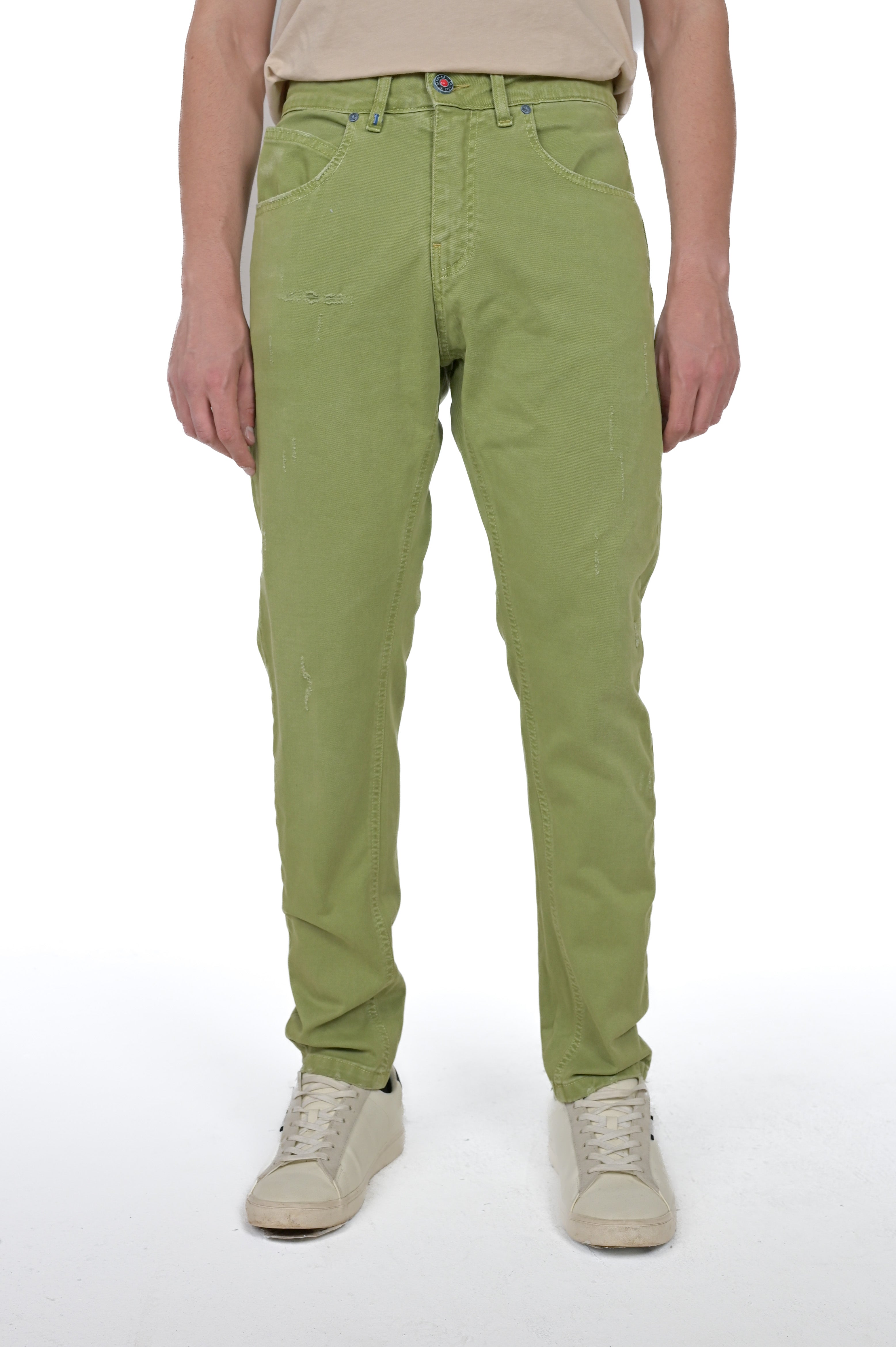 Pantaloni in cotone regular Kong M1 oliva FW24/25