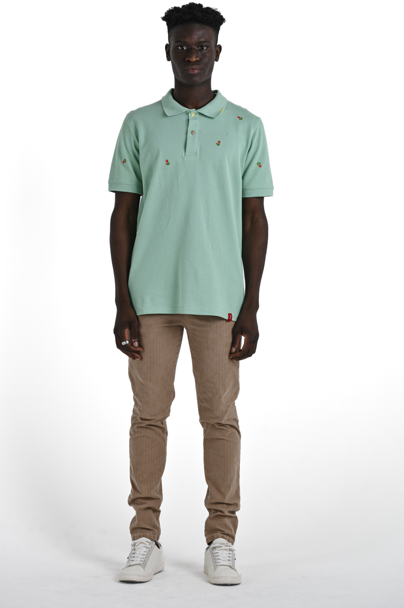 Regular Pahoa water green polo shirt SS24