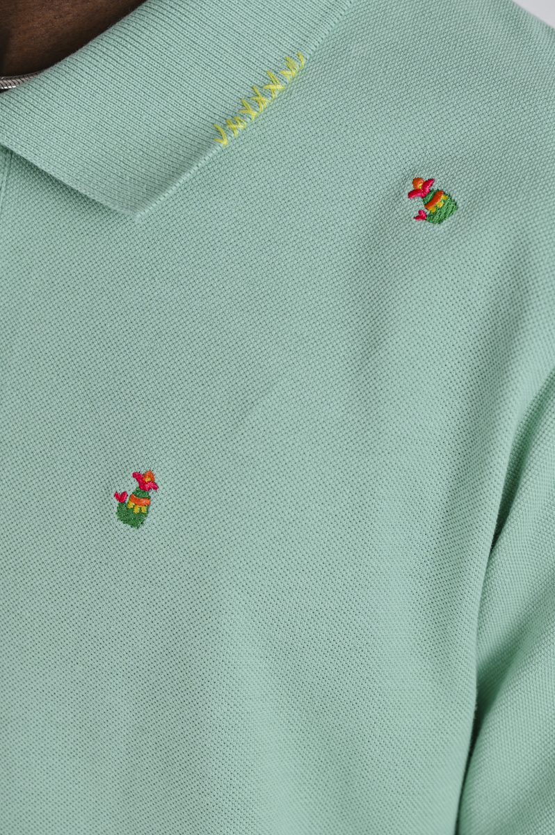 Regular Pahoa water green polo shirt SS24