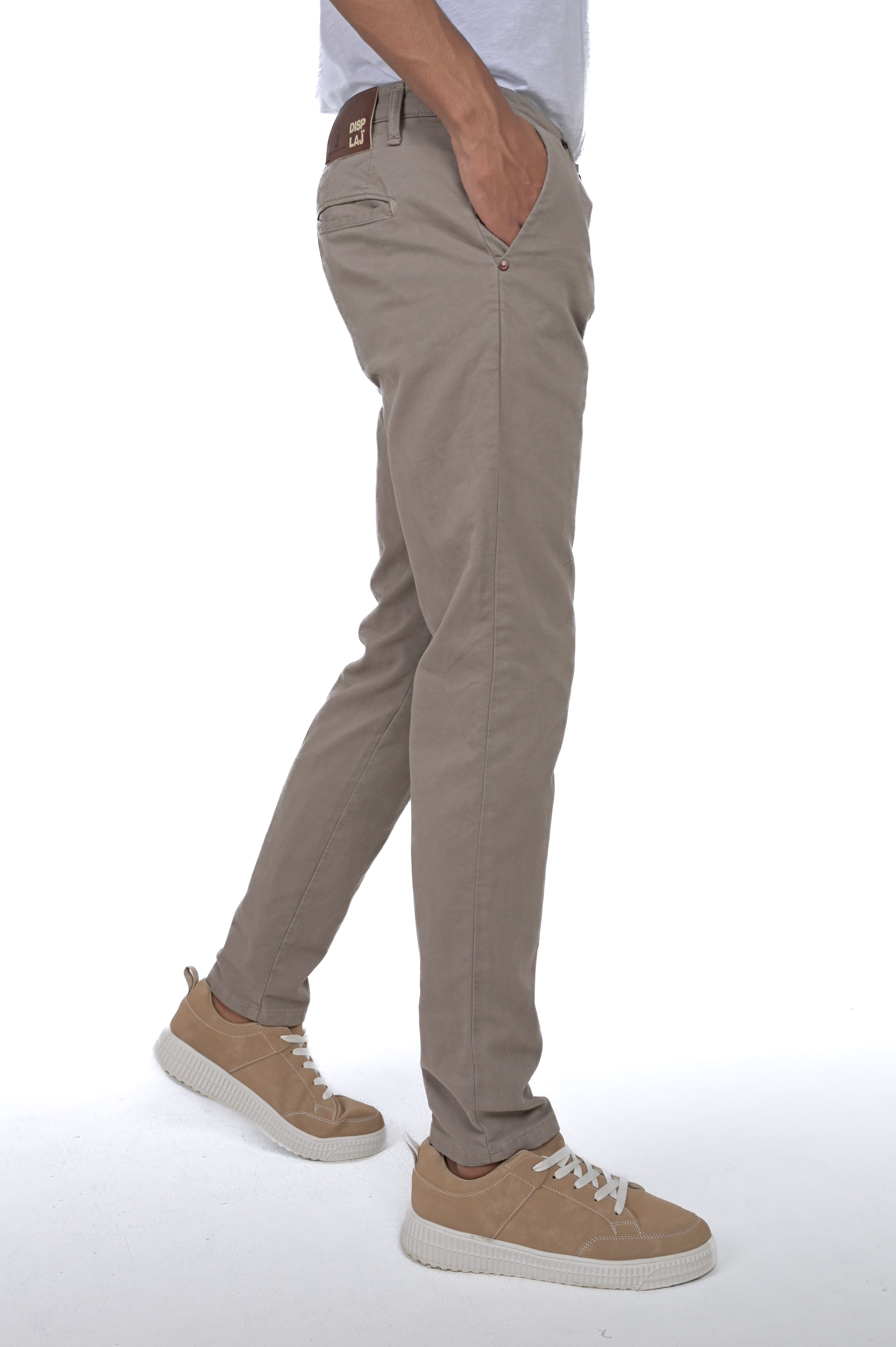 Pantaloni in cotone slim Sonic Kyle fango FW24/25