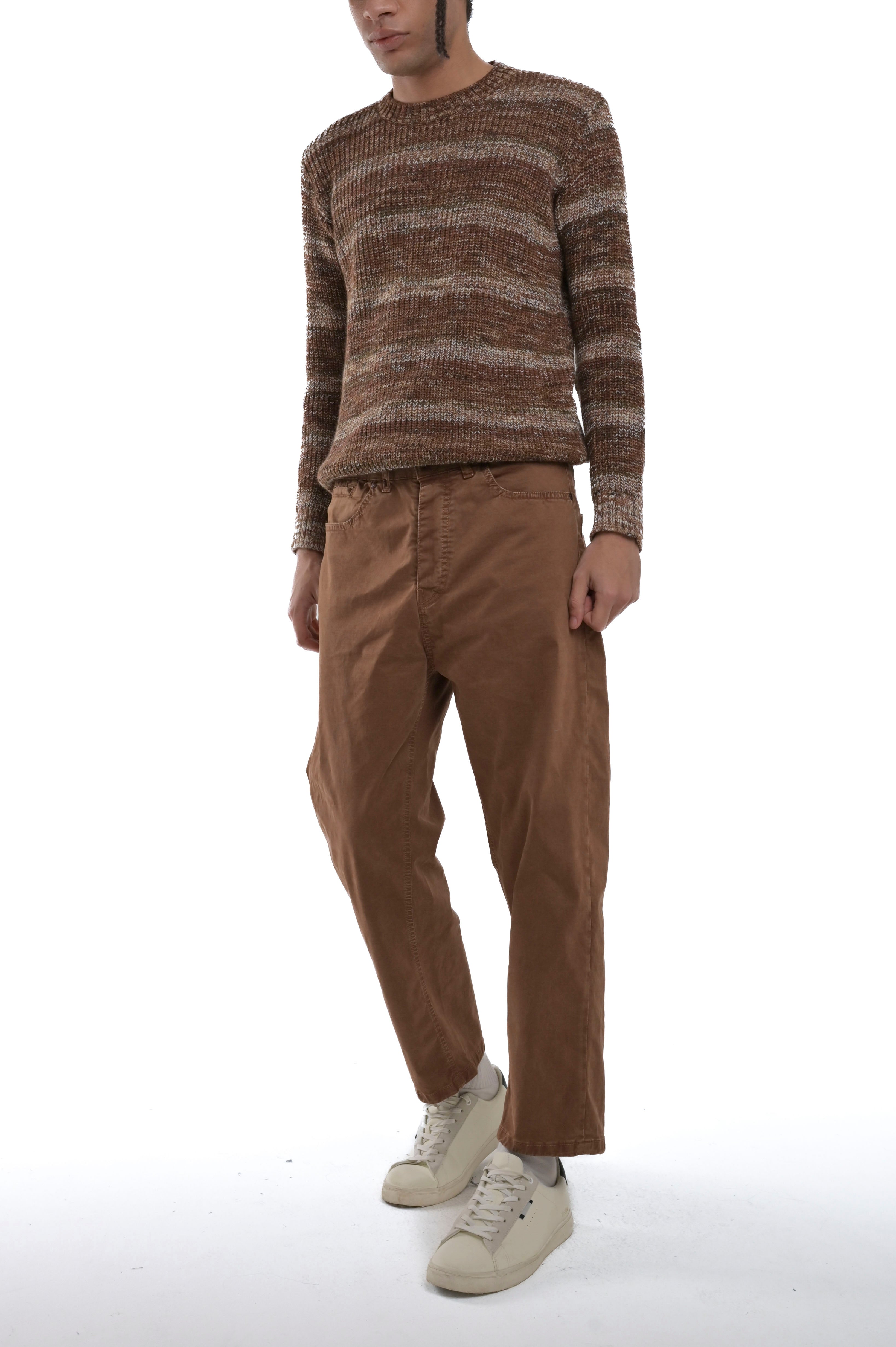 Pantaloni in cotone loose King Raso bruciato FW24/25