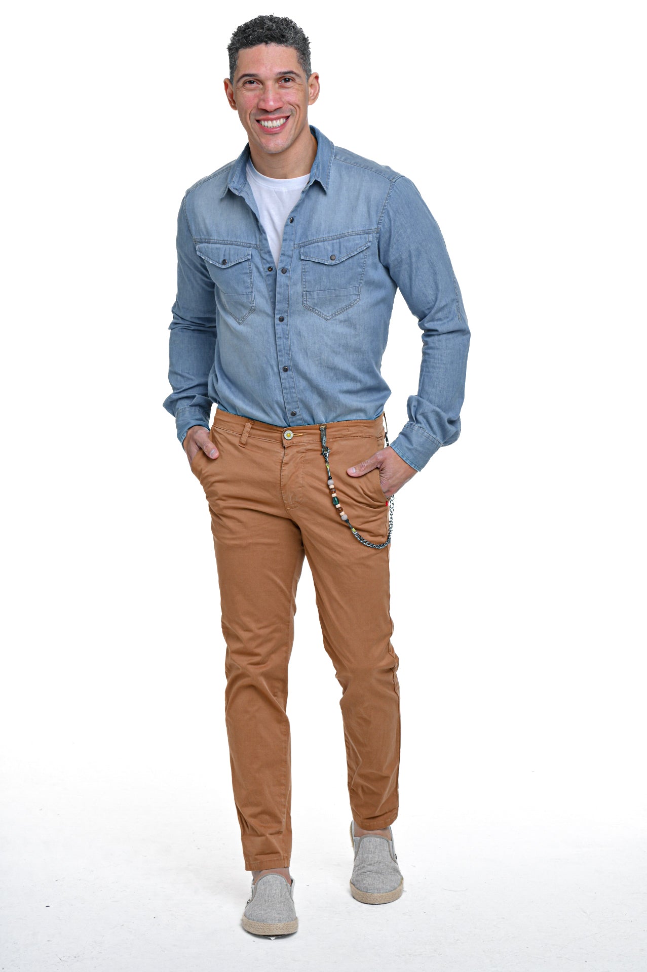 Slim Cotton Trousers Sonic Raso SS23