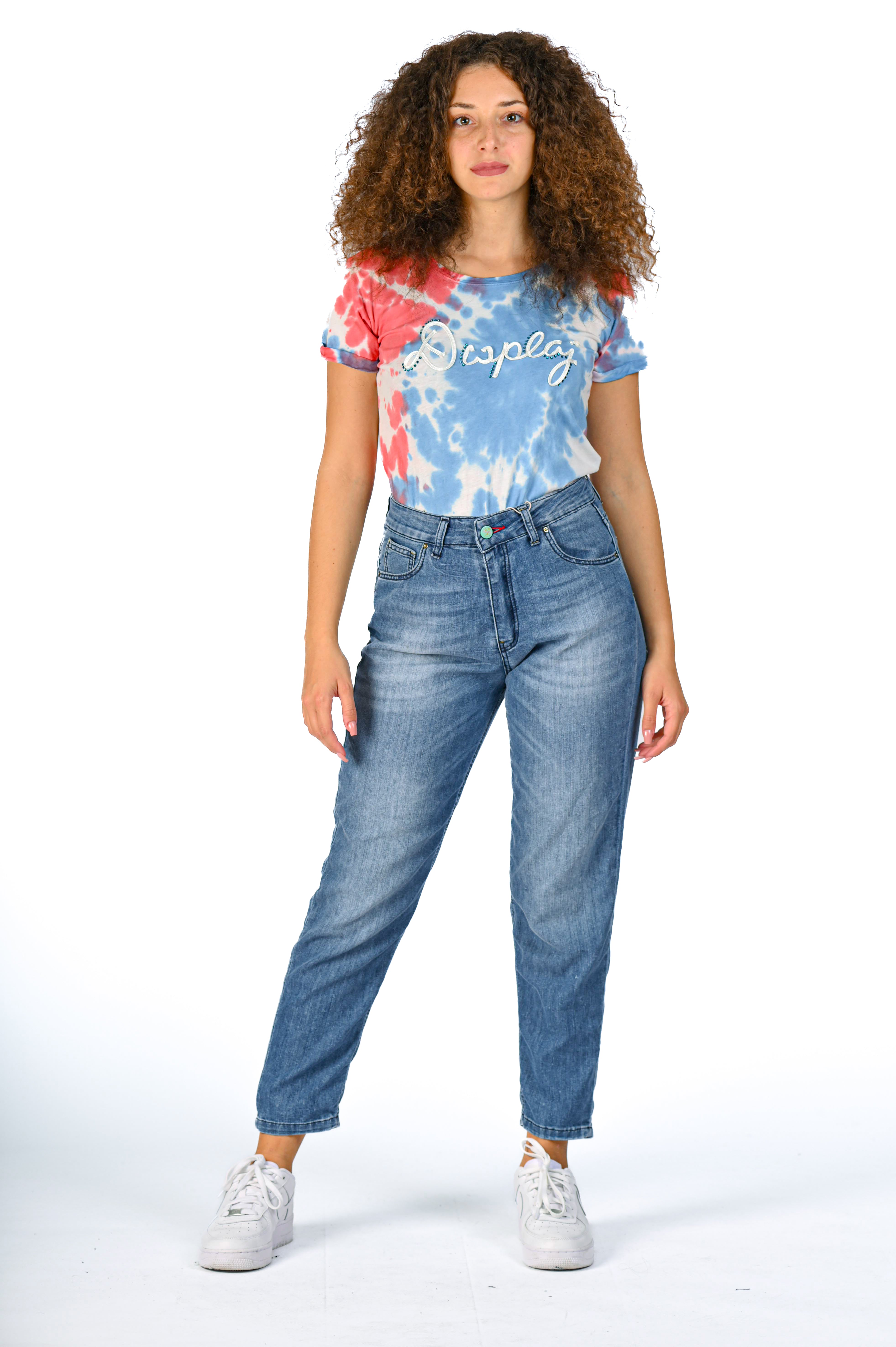 Women's Jeans Mom Fit Wilma Chiaro Extraleggero SS24