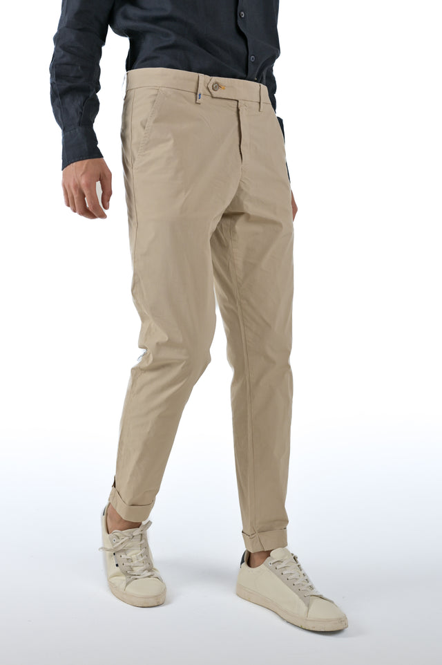 Pantaloni classici slim Racket Formentera Beige SS24