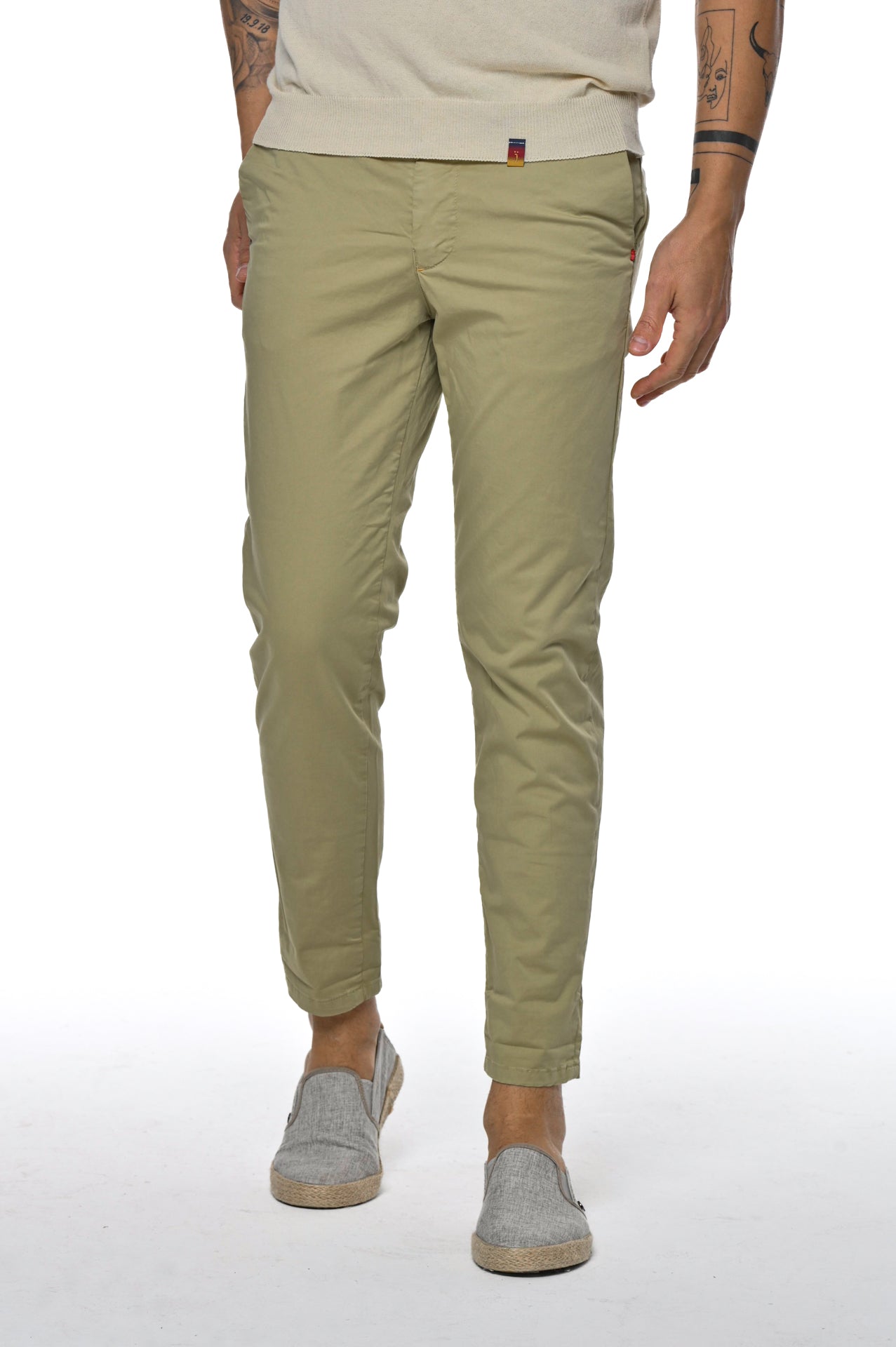 Slim Cotton Trousers Sonic Raso SS23