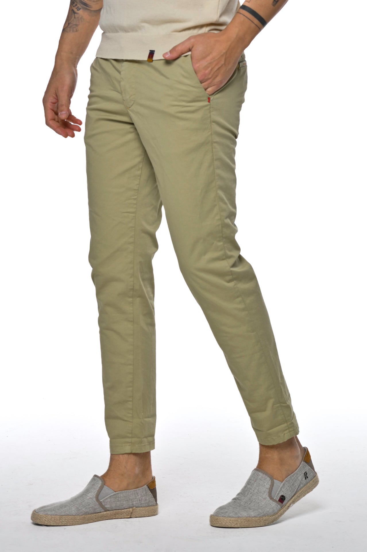 Slim Cotton Trousers Sonic Raso SS23