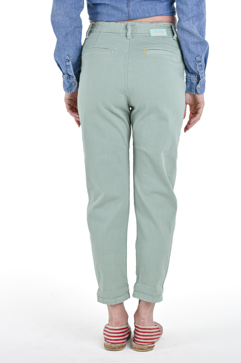 Pantaloni donna baggy Talia Verde Acqua SS24