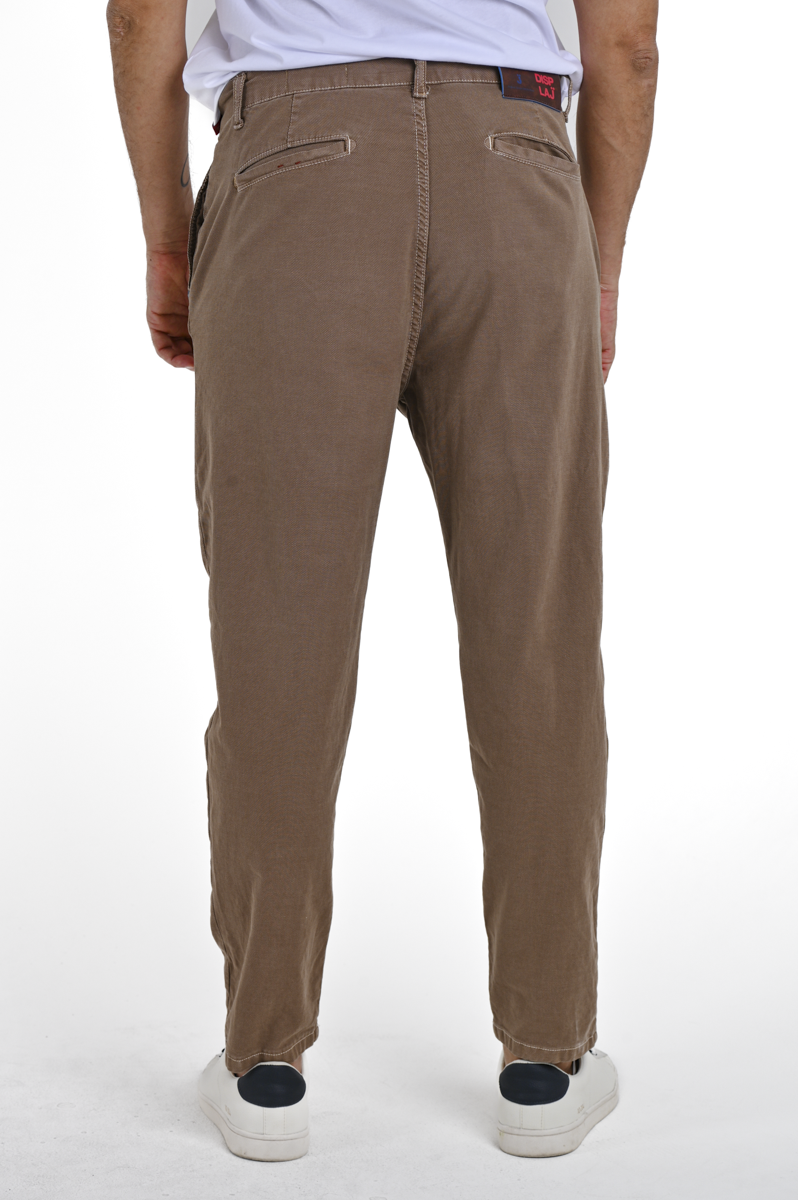 Groove Scilla Beige Slim Cotton Trousers SS24