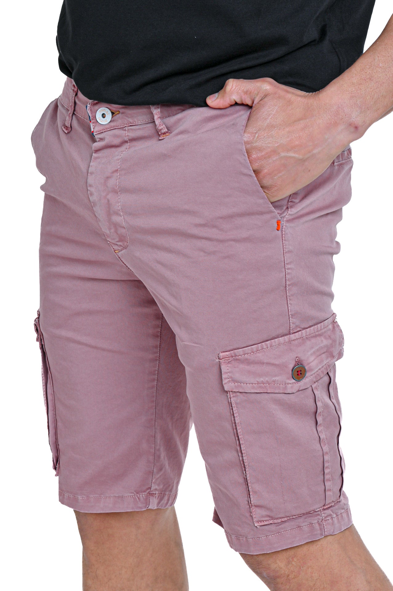 Sonic Tascone Pink slim cotton Bermuda shorts