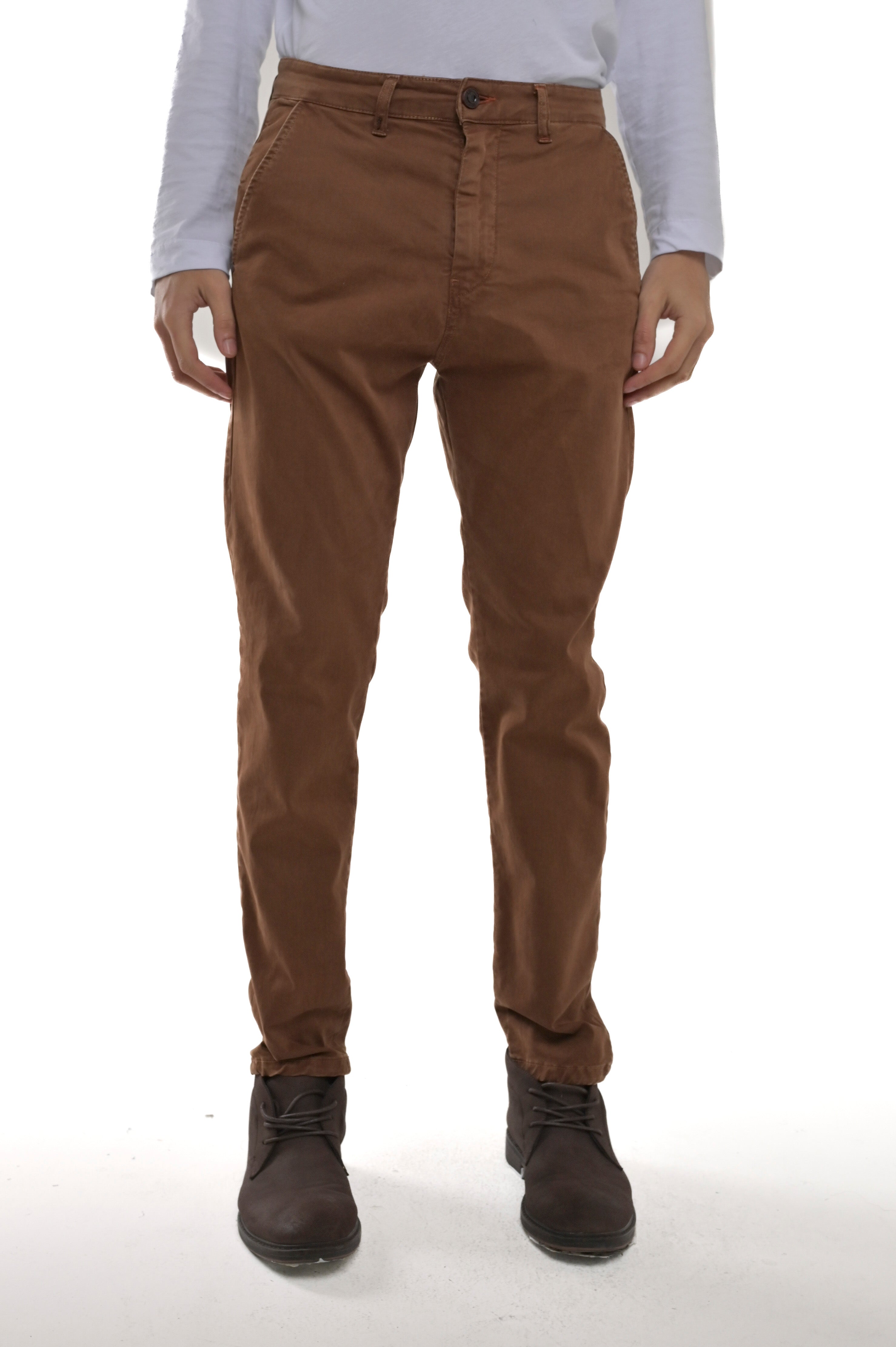 Felix Gab Burnt Slim Cotton Trousers FW24/25