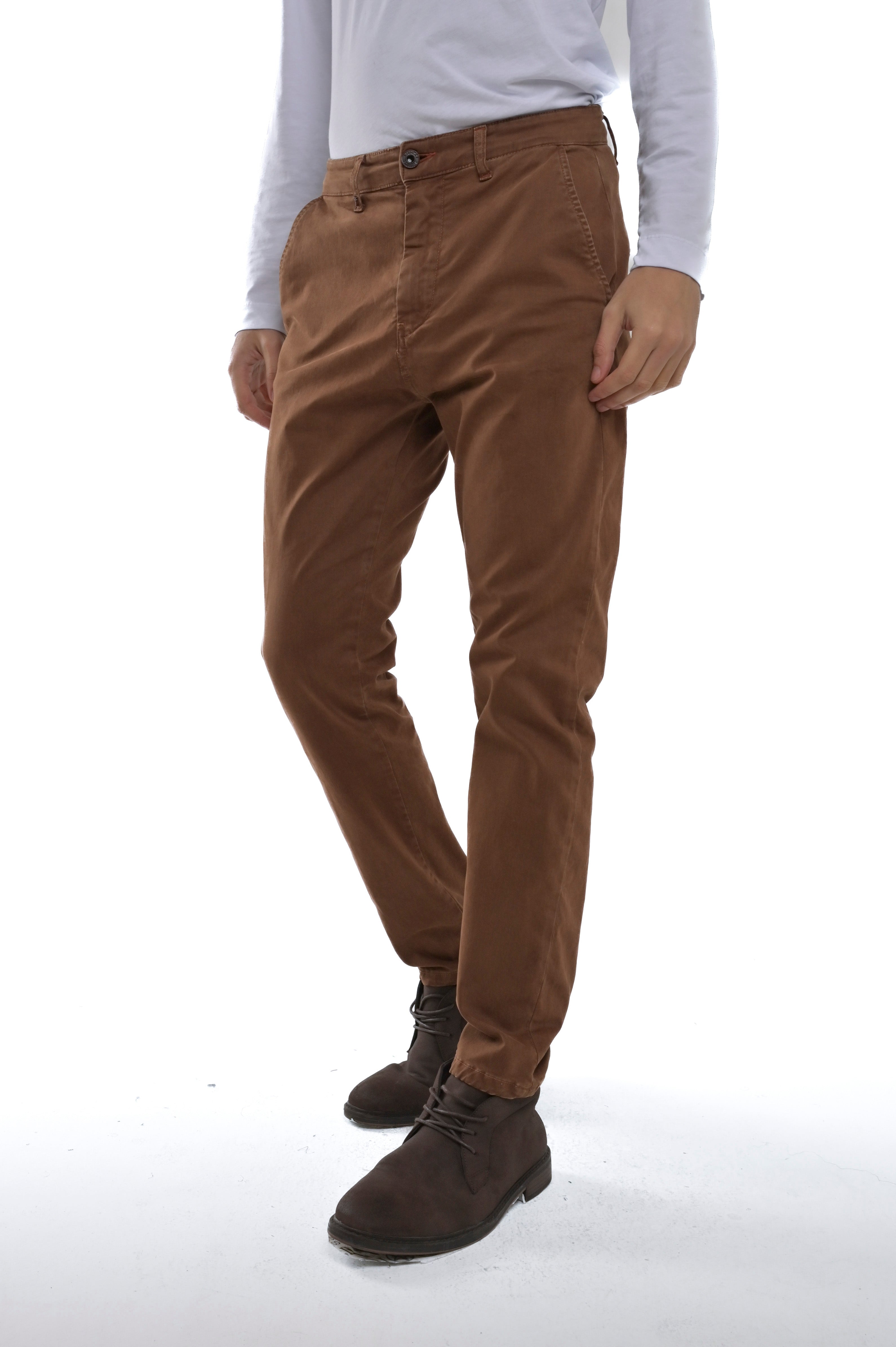 Felix Gab Burnt Slim Cotton Trousers FW24/25