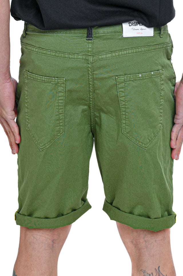 Bermuda in cotone loose Frutta Old Verde Pera SS24