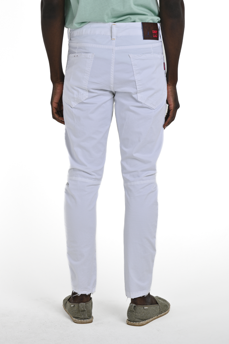 Kron AM3 White Tapered Cotton Pants SS24