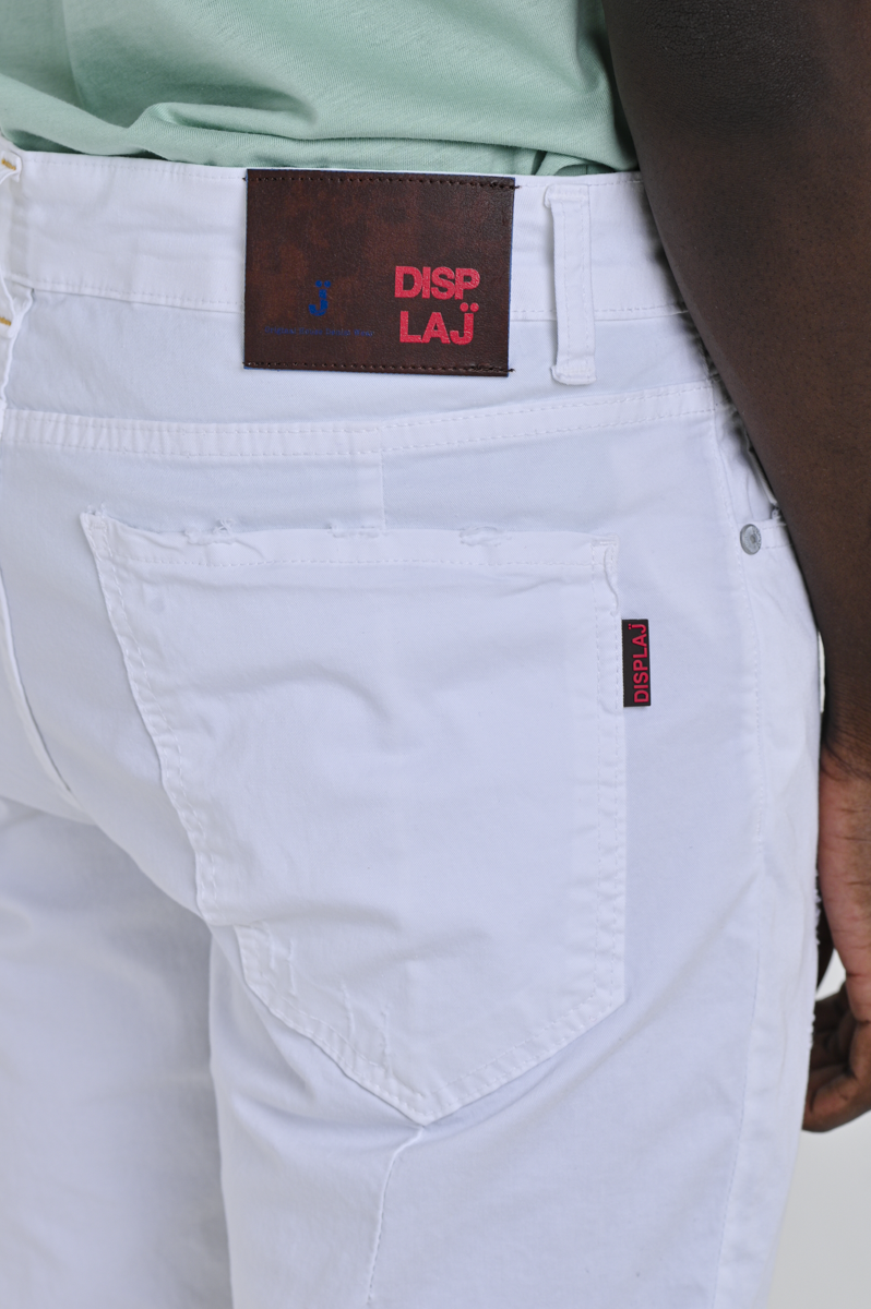 Kron AM3 White Tapered Cotton Pants SS24