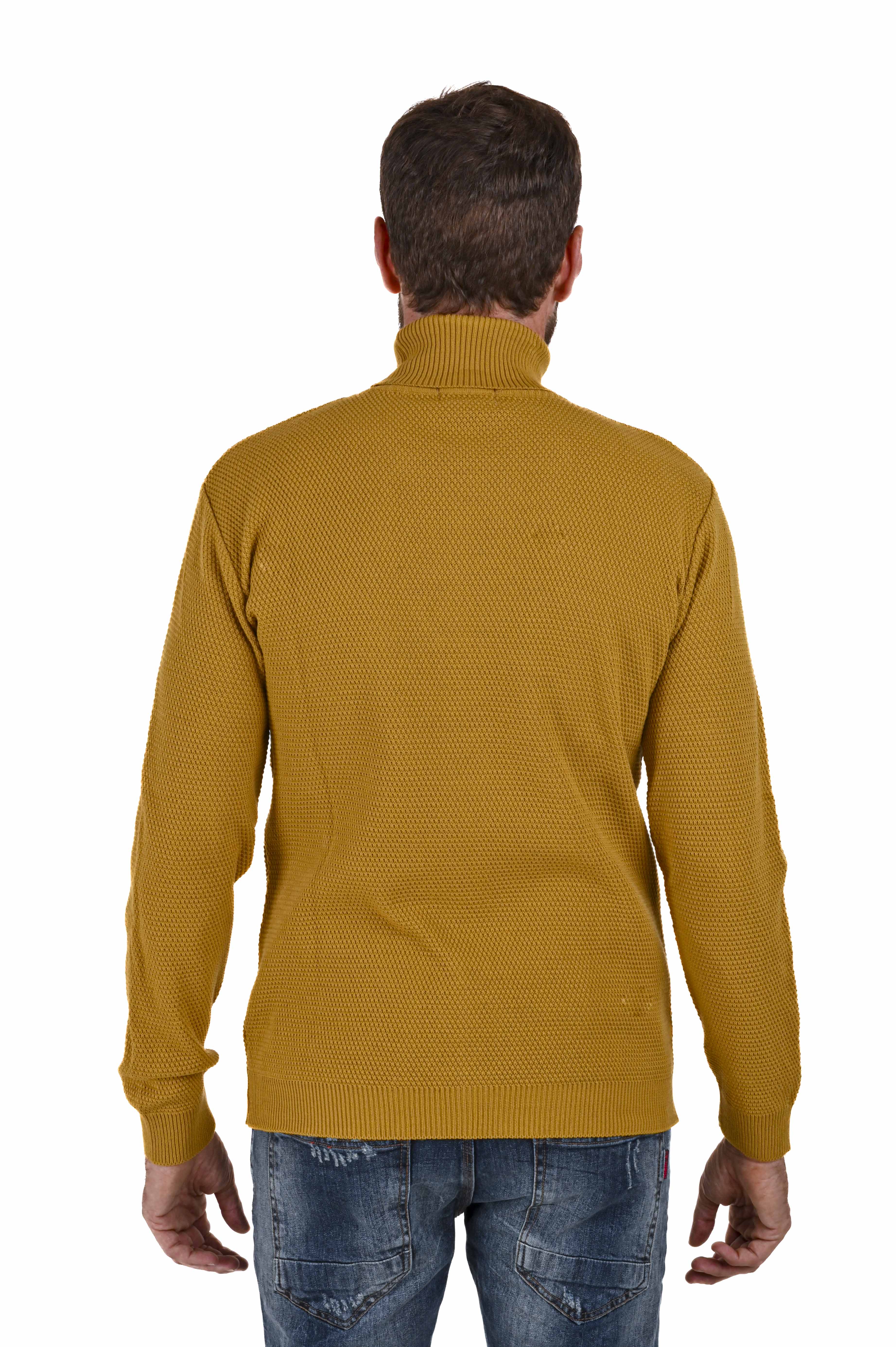 Maglione regular a collo alto DM 2402 senape FW23/24