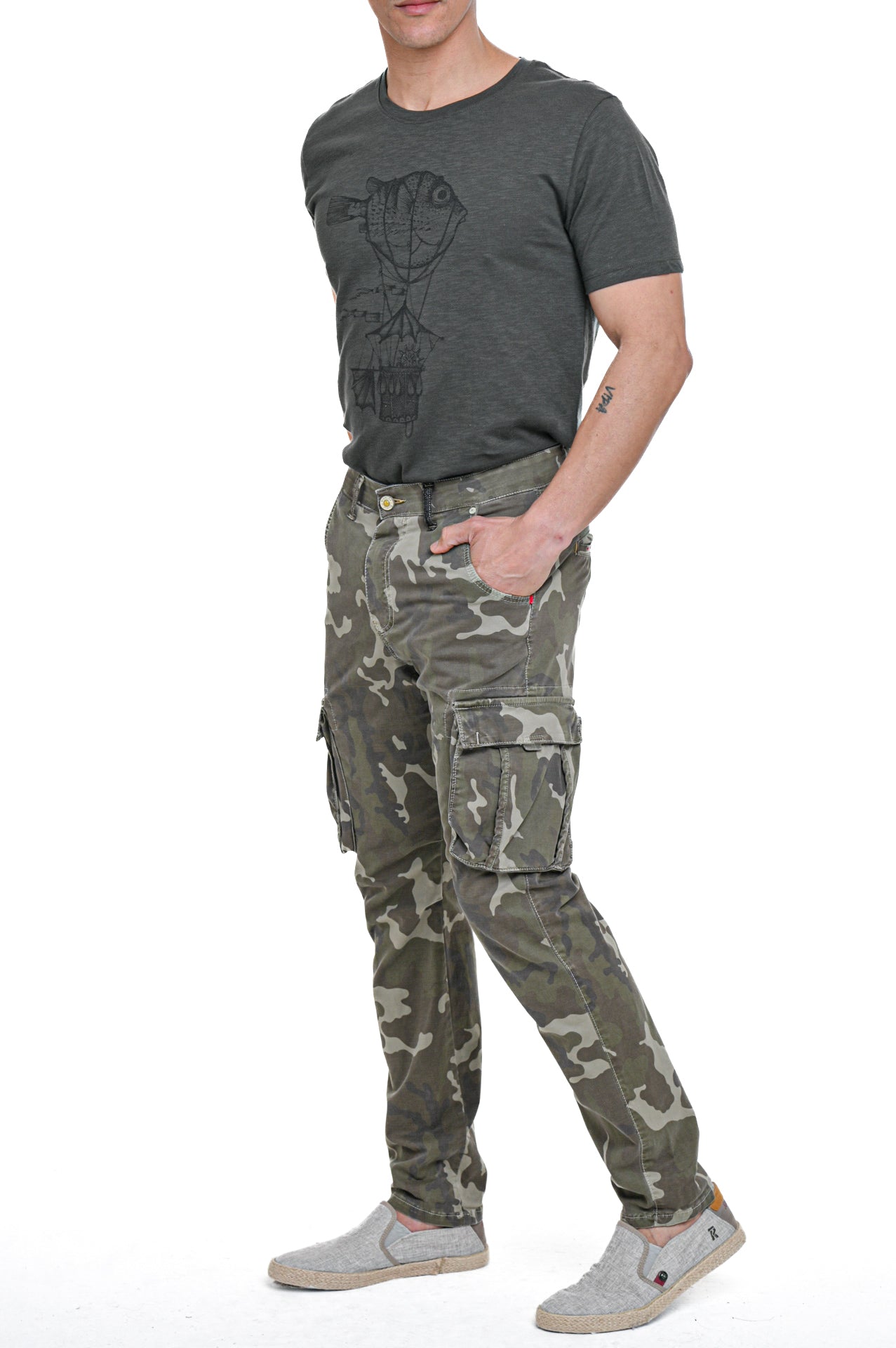 Marktas Green Camouflage Regular Pants SS23