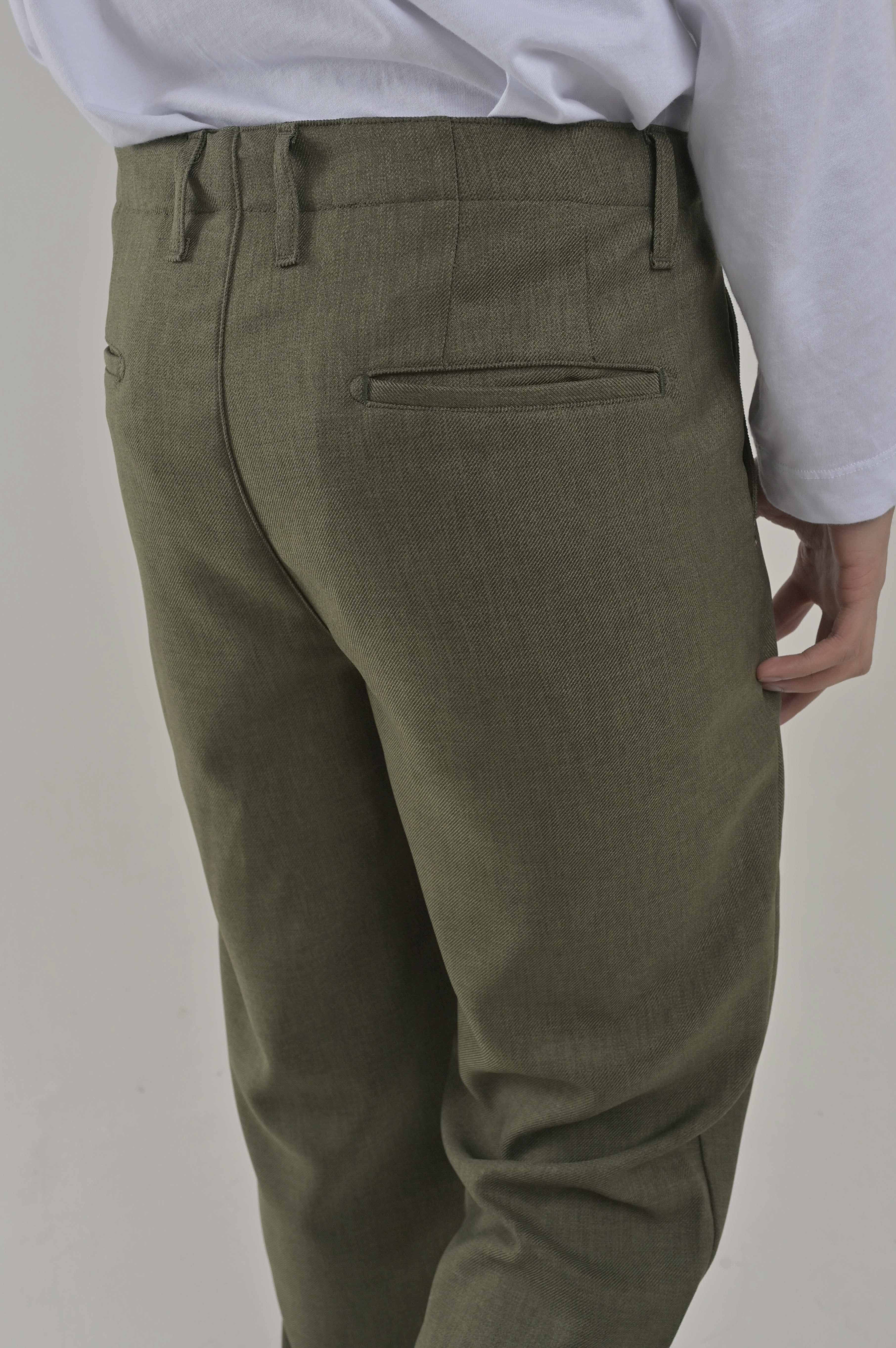 Pantaloni classici loose Ball Caravella verde FW24/25