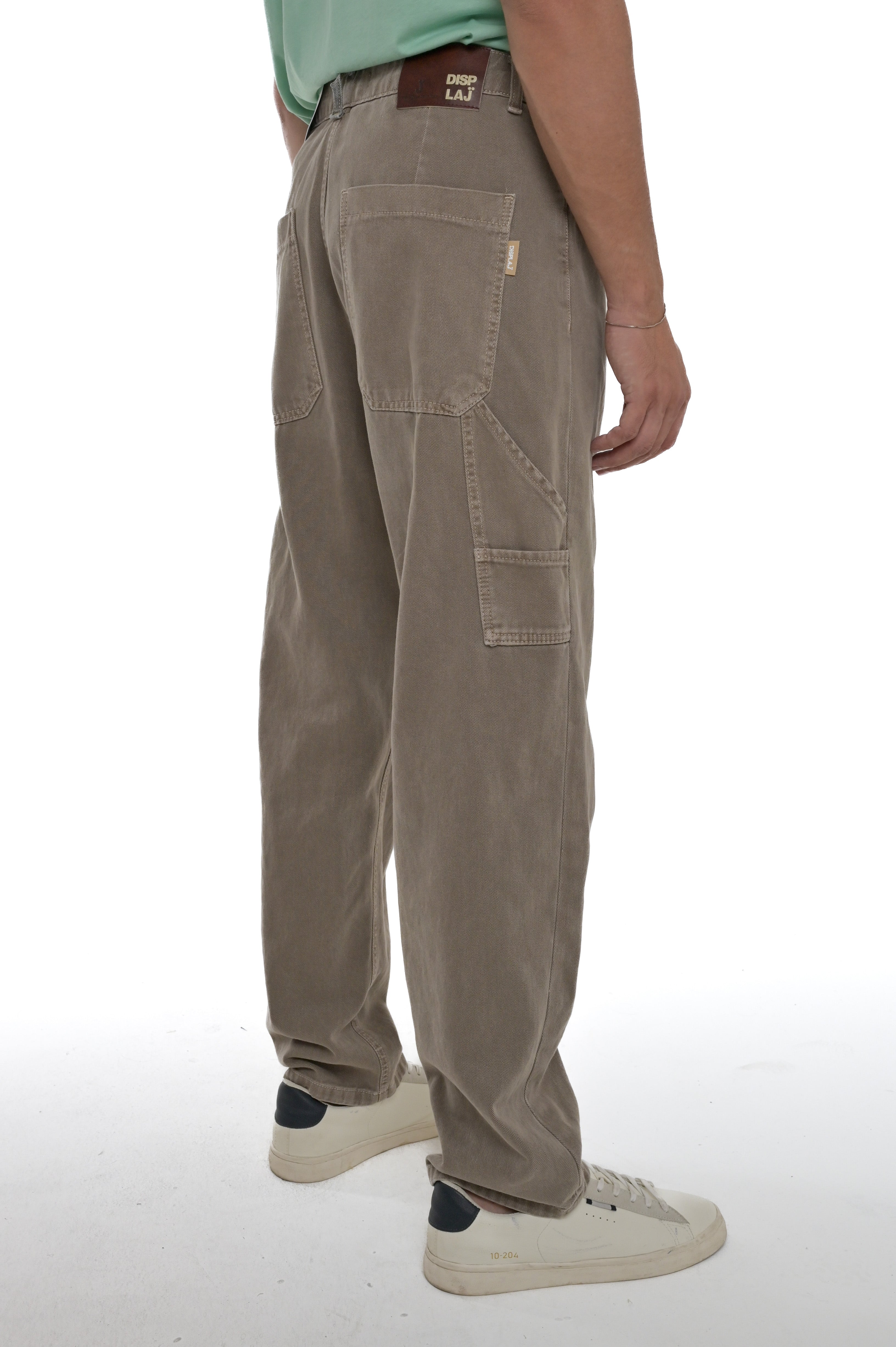 Pantaloni in cotone loose Google beige SS25