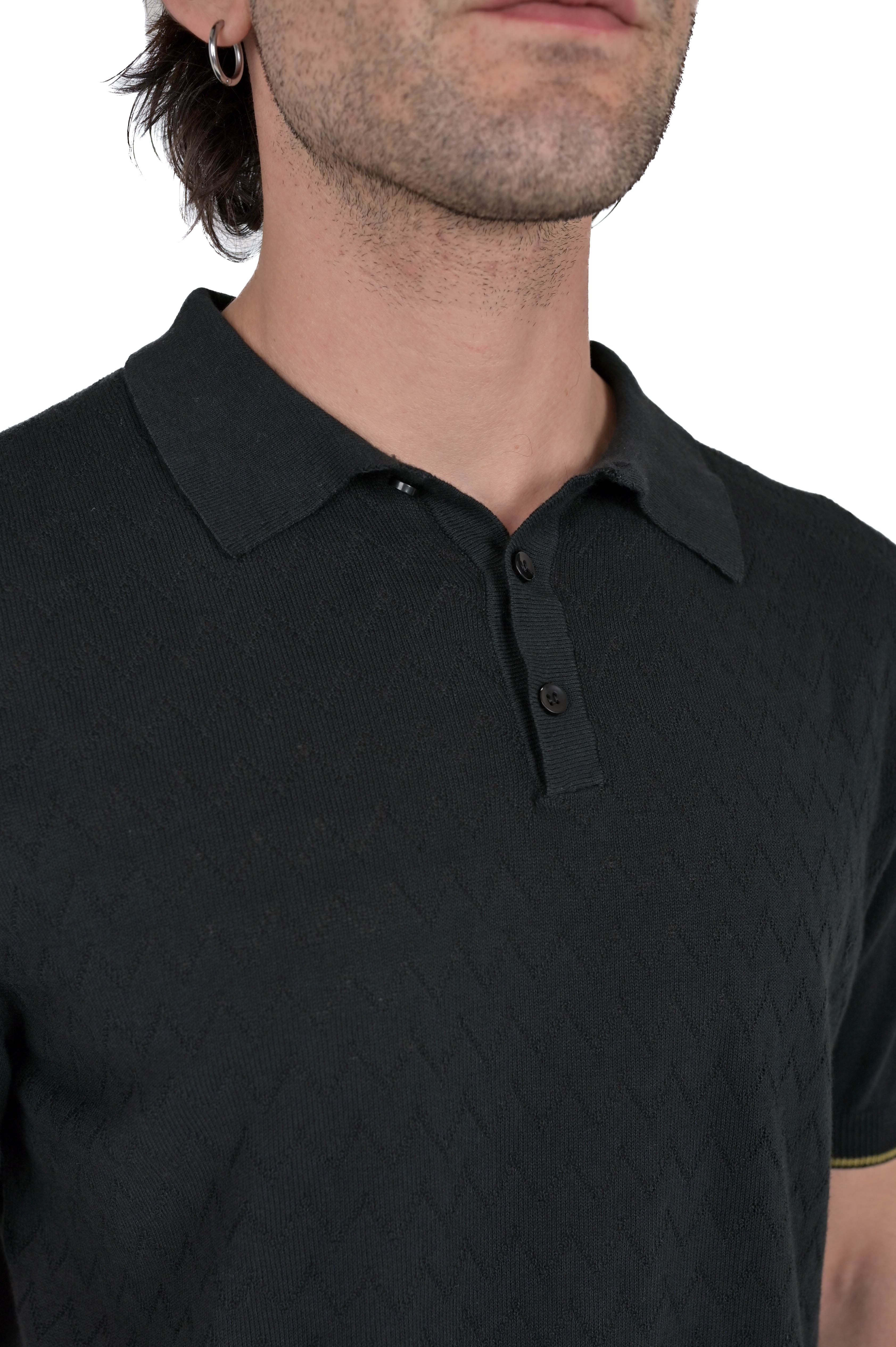 Regular polo shirt DS 2477 black SS24