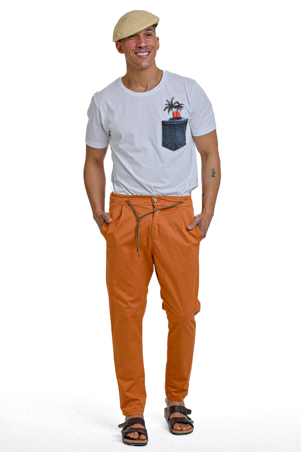 Pantaloni in cotone tapered Roby Raso SS23