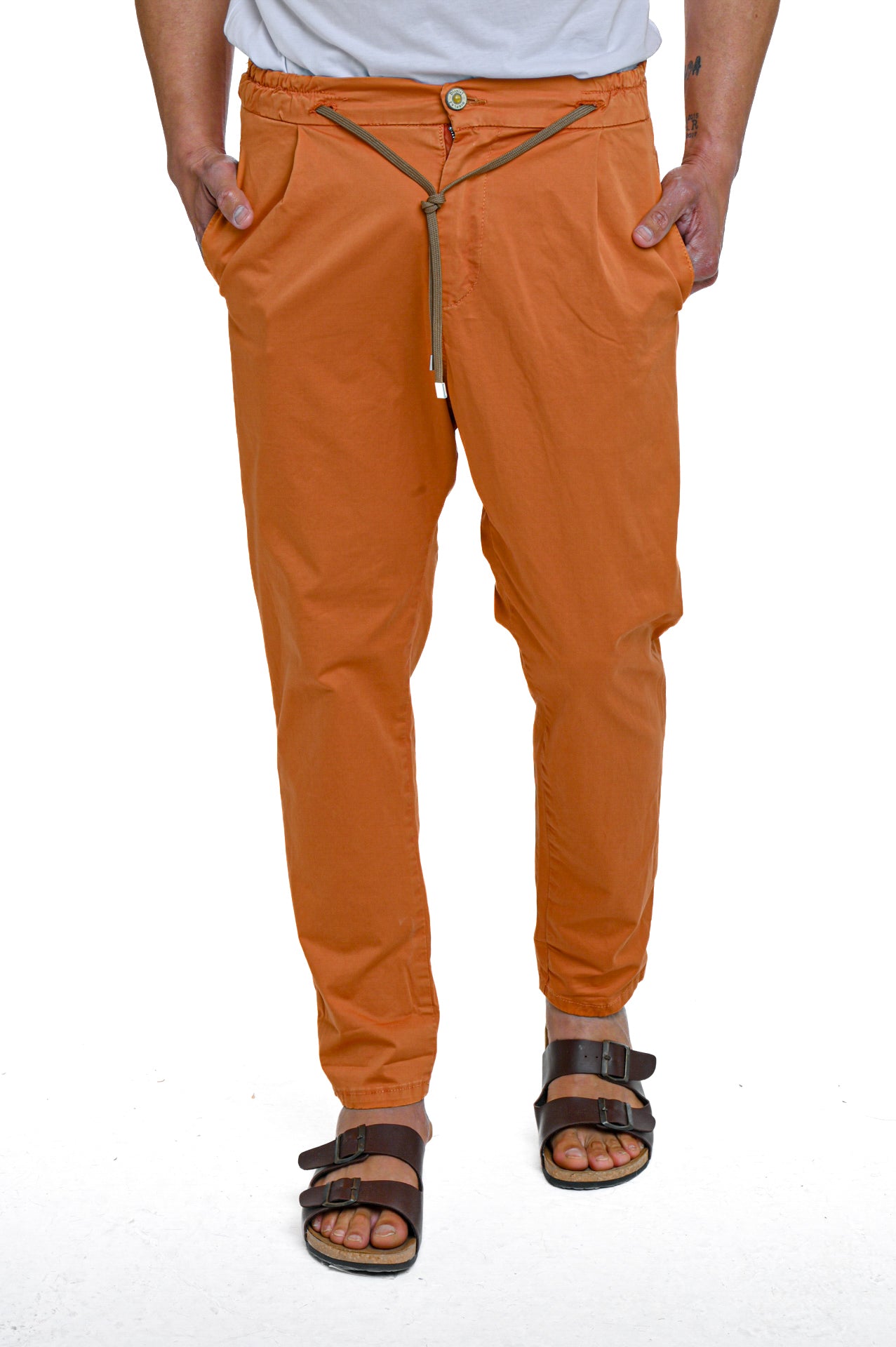 Pantaloni in cotone tapered Roby Raso SS23