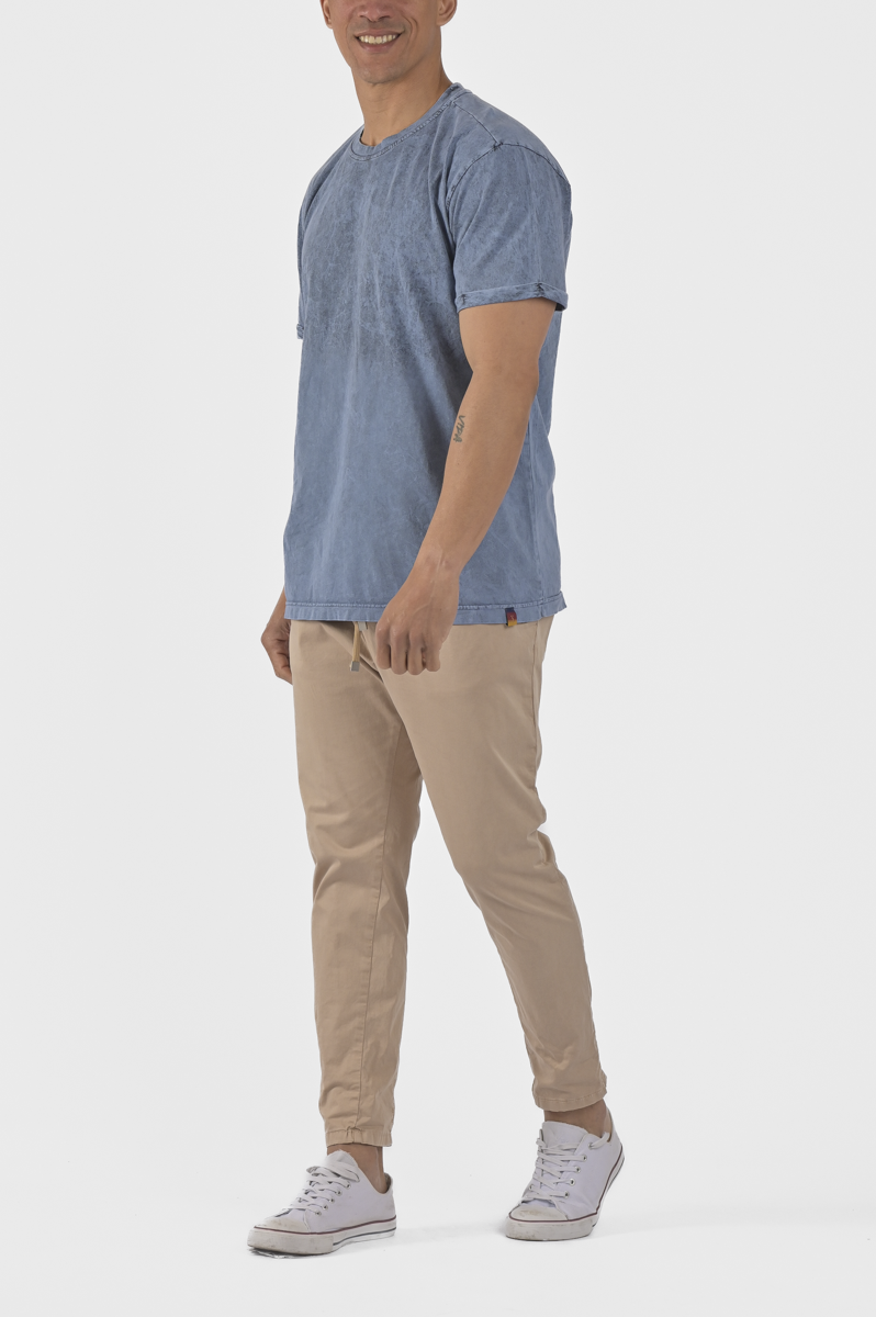 T-shirt uomo in cotone SHIRT 5 blu SS23