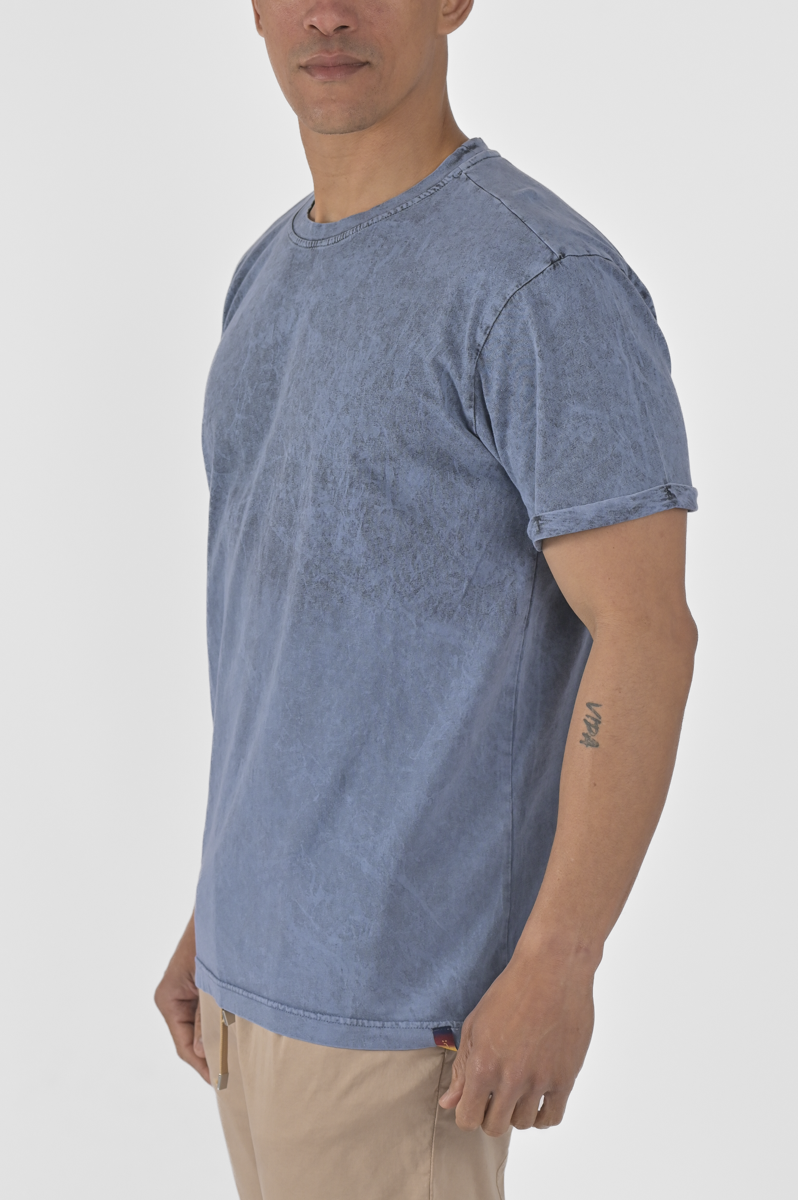 T-shirt uomo in cotone SHIRT 5 blu SS23