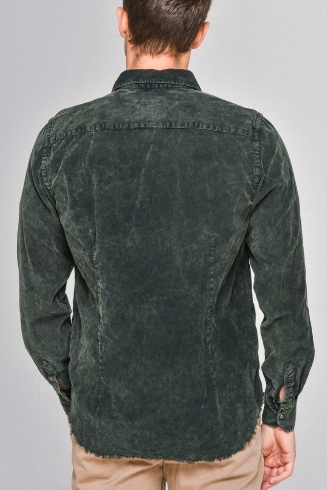 green velvet shirt mens