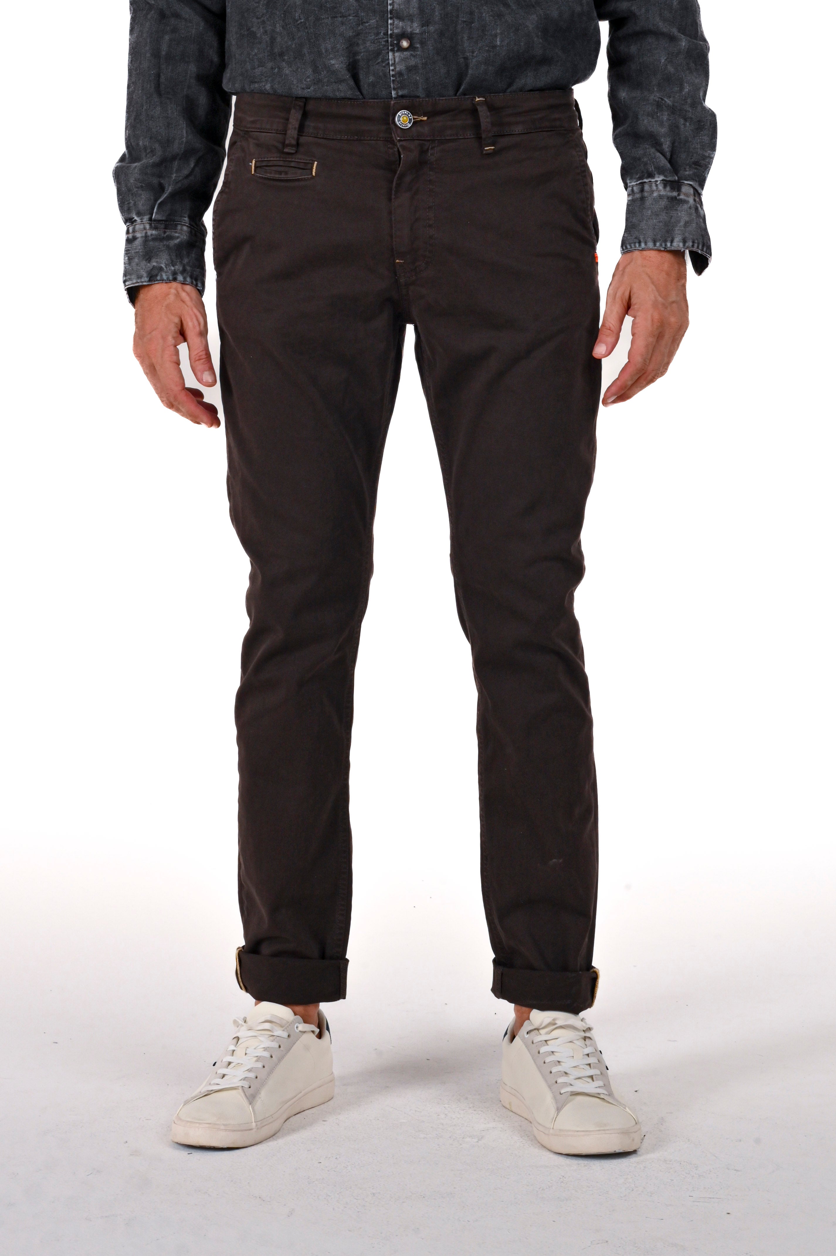 Kinos slim cotton trousers moro FW24/25