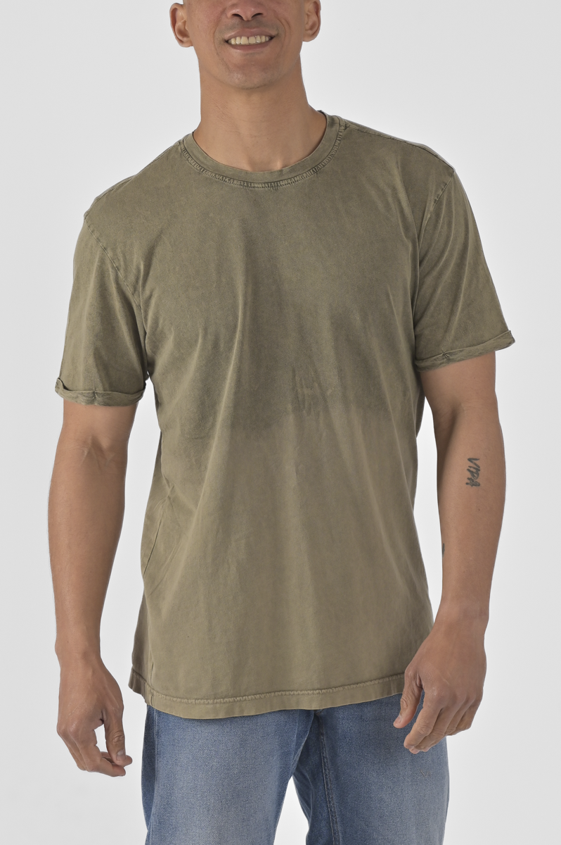 T-shirt uomo in cotone SHIRT 5 militare SS23